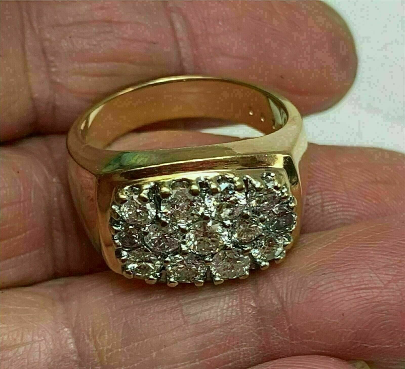 3.30Ct Round Lab-Created White Diamond Engagement Band Ring 14K Yellow Gold Over
