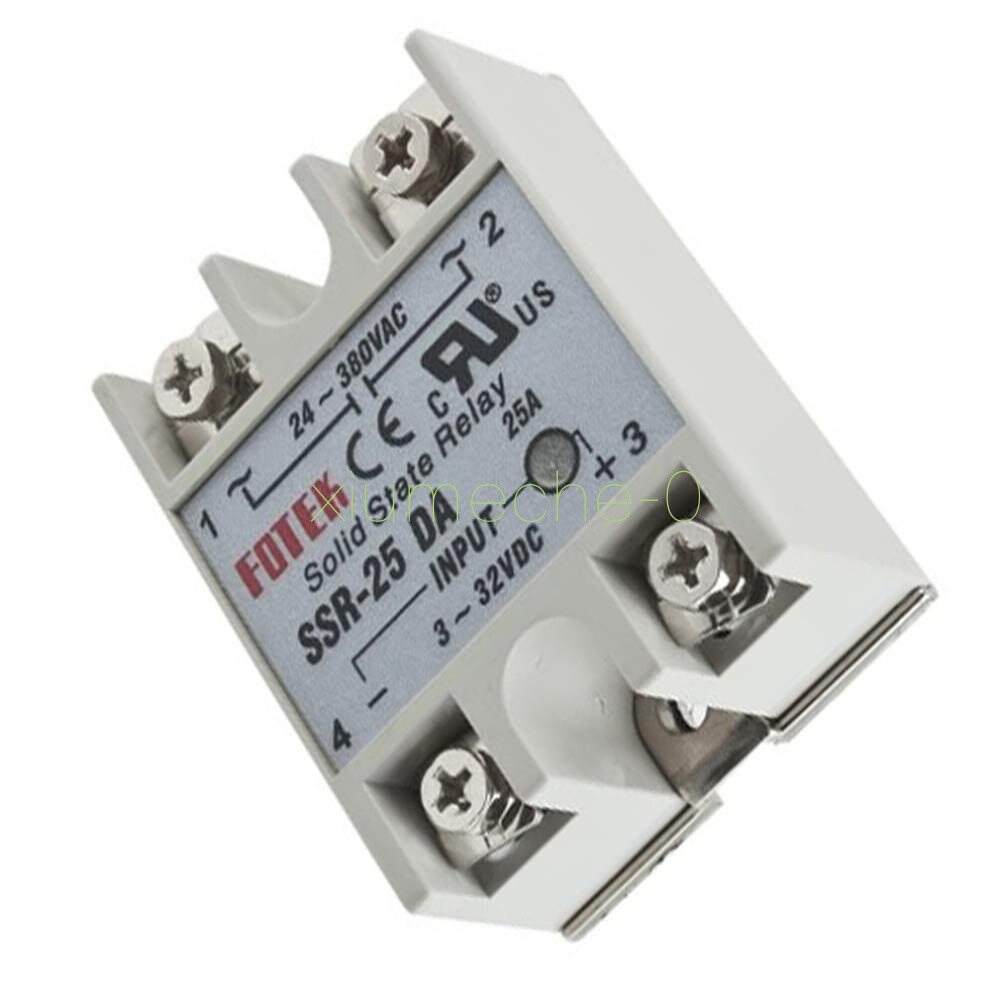 Output 24V-380V 25A SSR-25 DA Solid State Relay For PID Temperature Controller