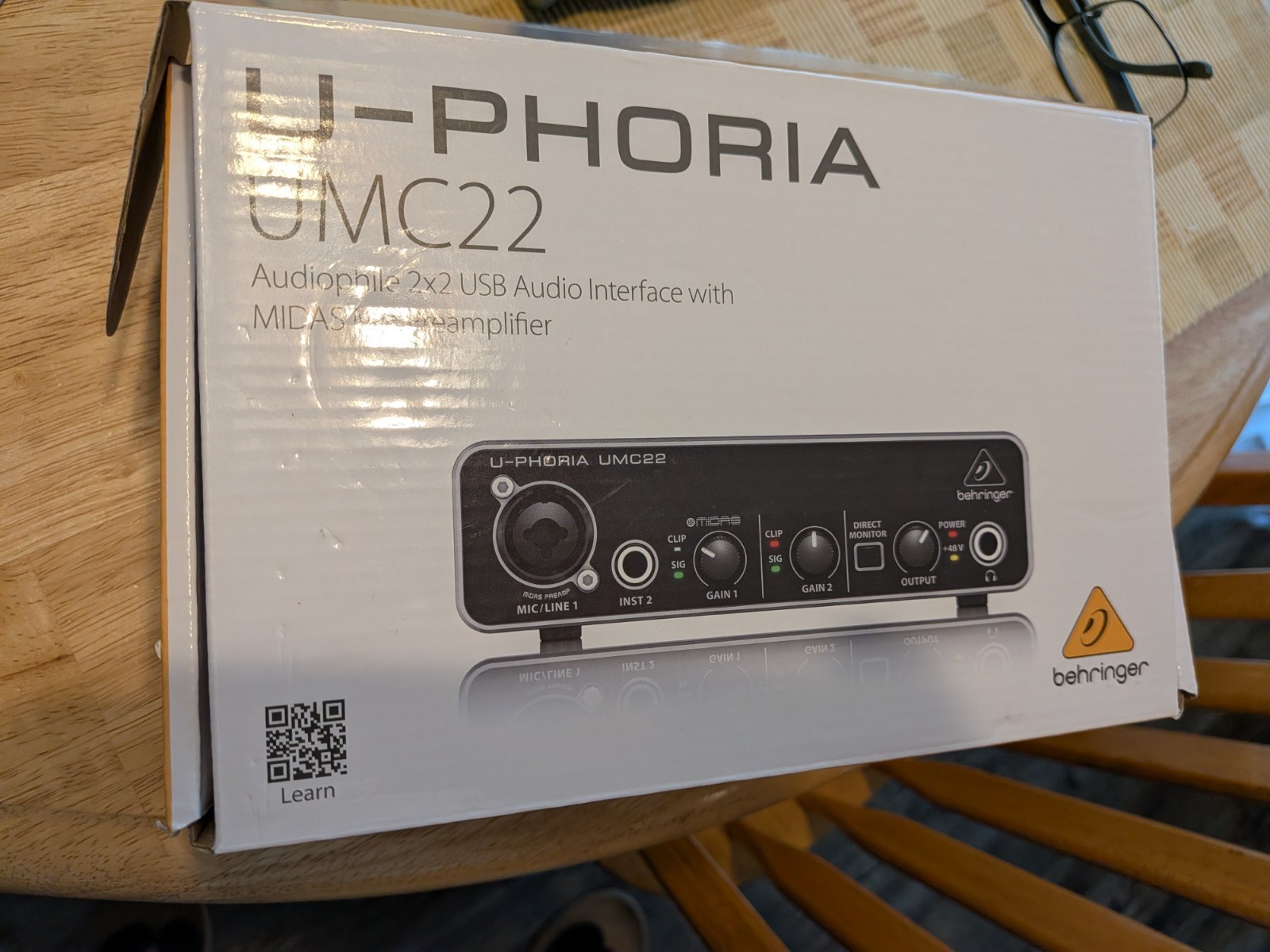 Behringer U-Phoria UMC22 USB Audio Interface - New / Open Box
