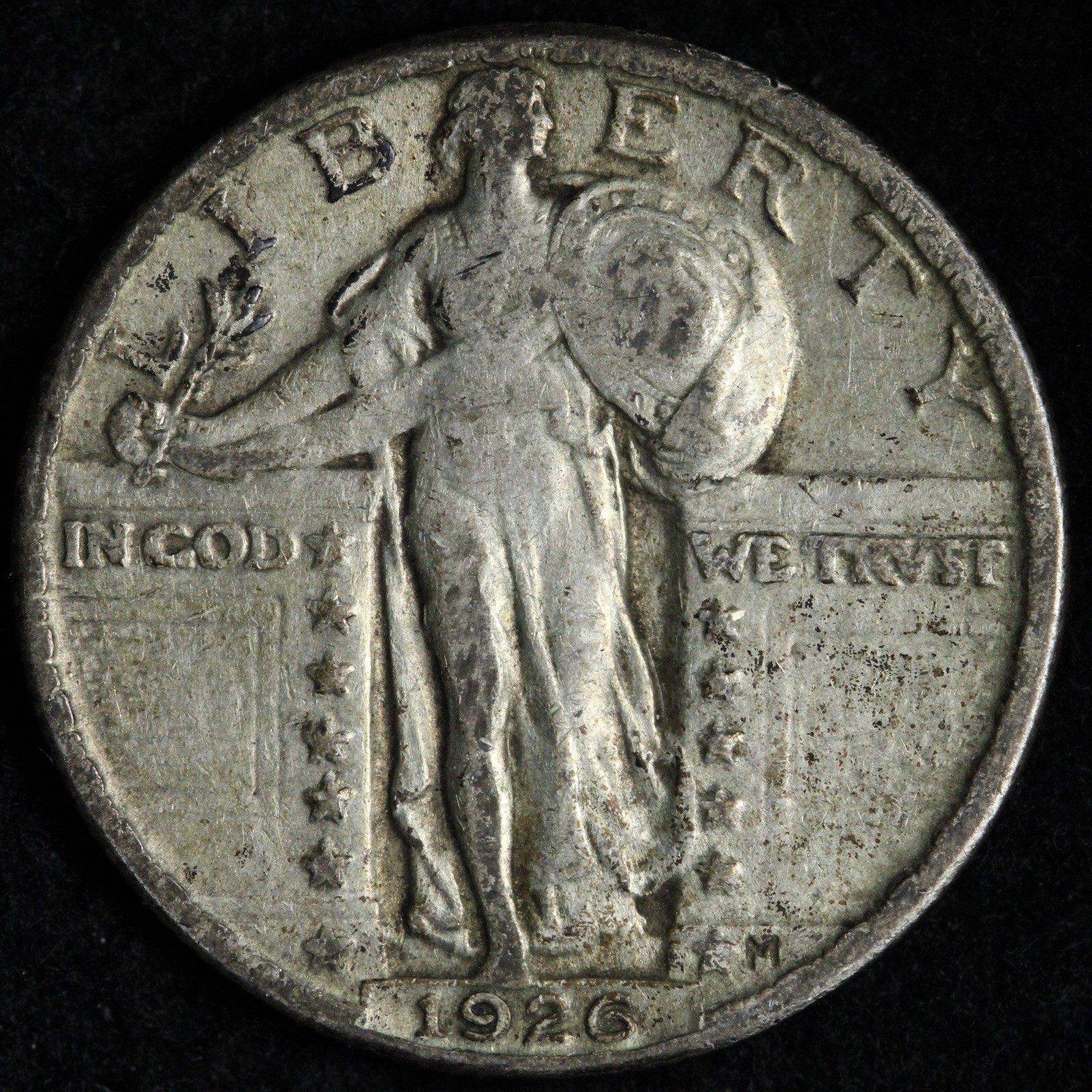 1926 Standing Liberty Silver Quarter XF E292 AZTY