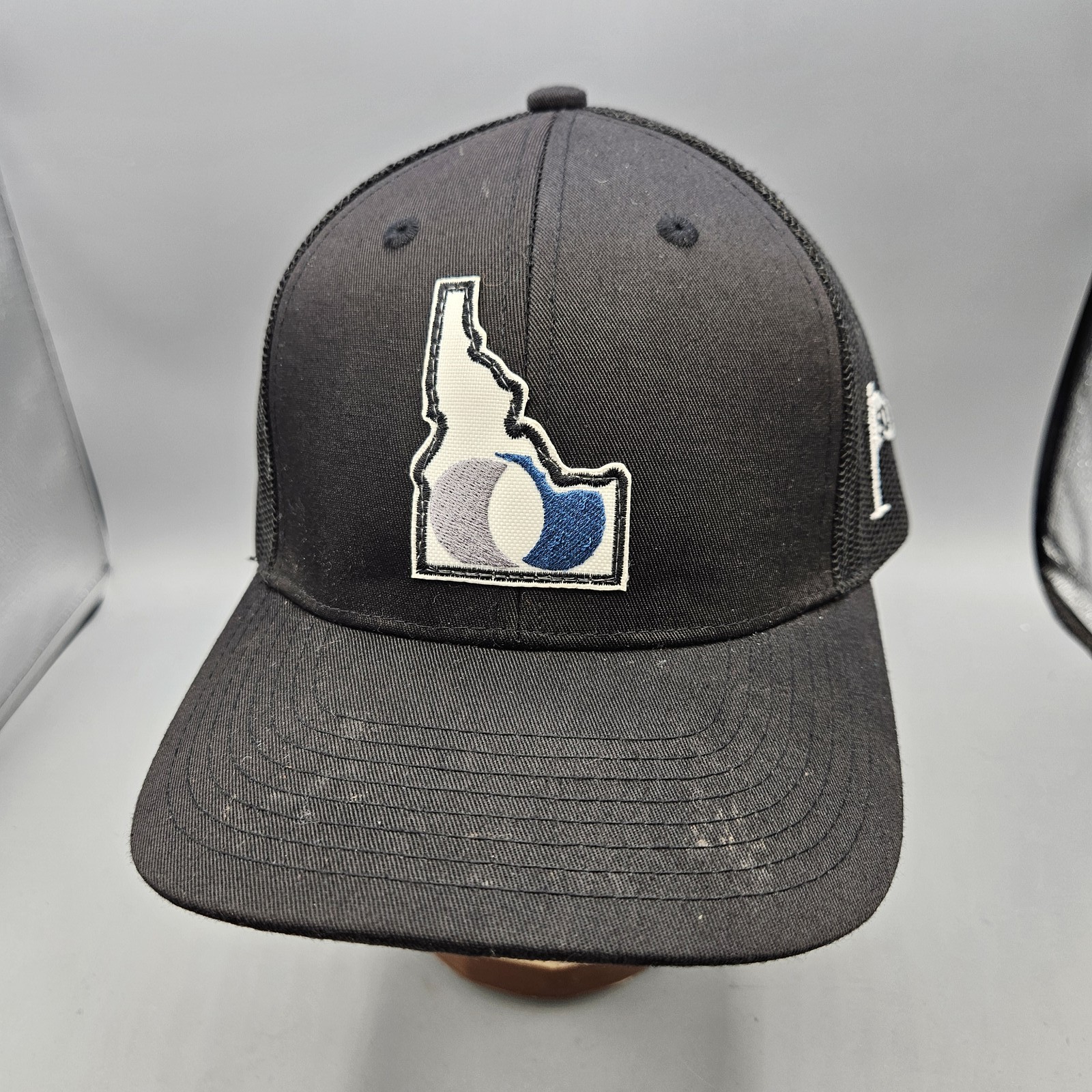 Flagstick 50 Idaho State Outline Trucker Hat Black Snapback Golf Travel Cap