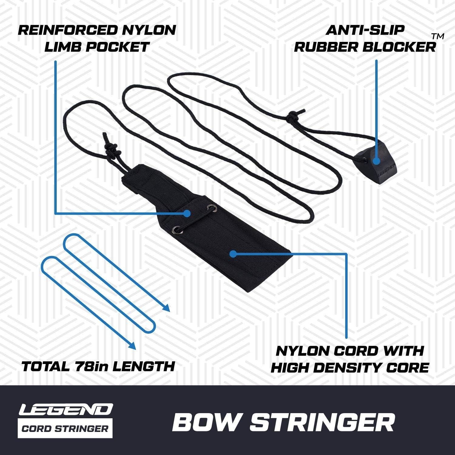 LEGEND Cord Bow Stringer - Traditional Limbsaver Stringing Tool for Recurve Bows