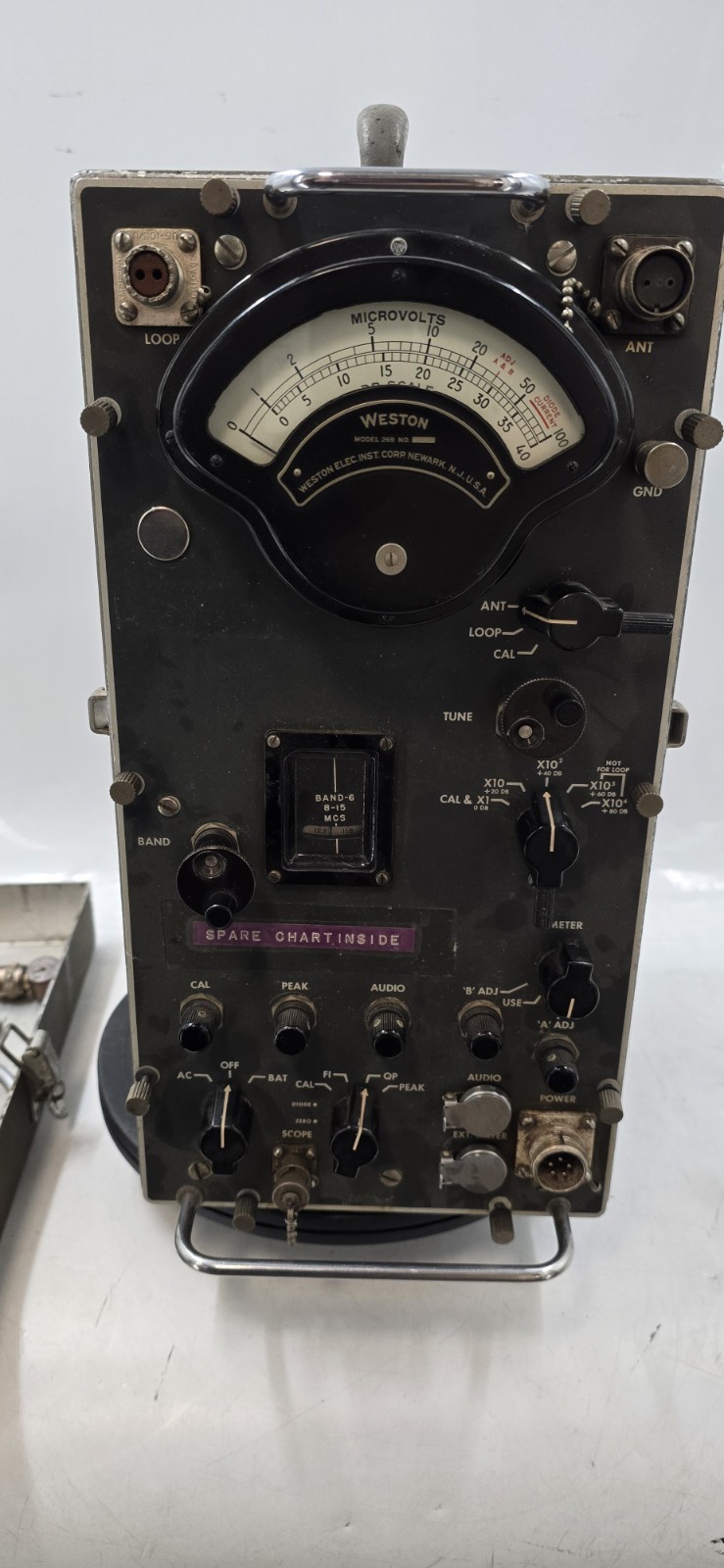 Navy AN/PRM-1 Radio Test Set + Covers Tubes Charts Antenna Fittings - EB-19728
