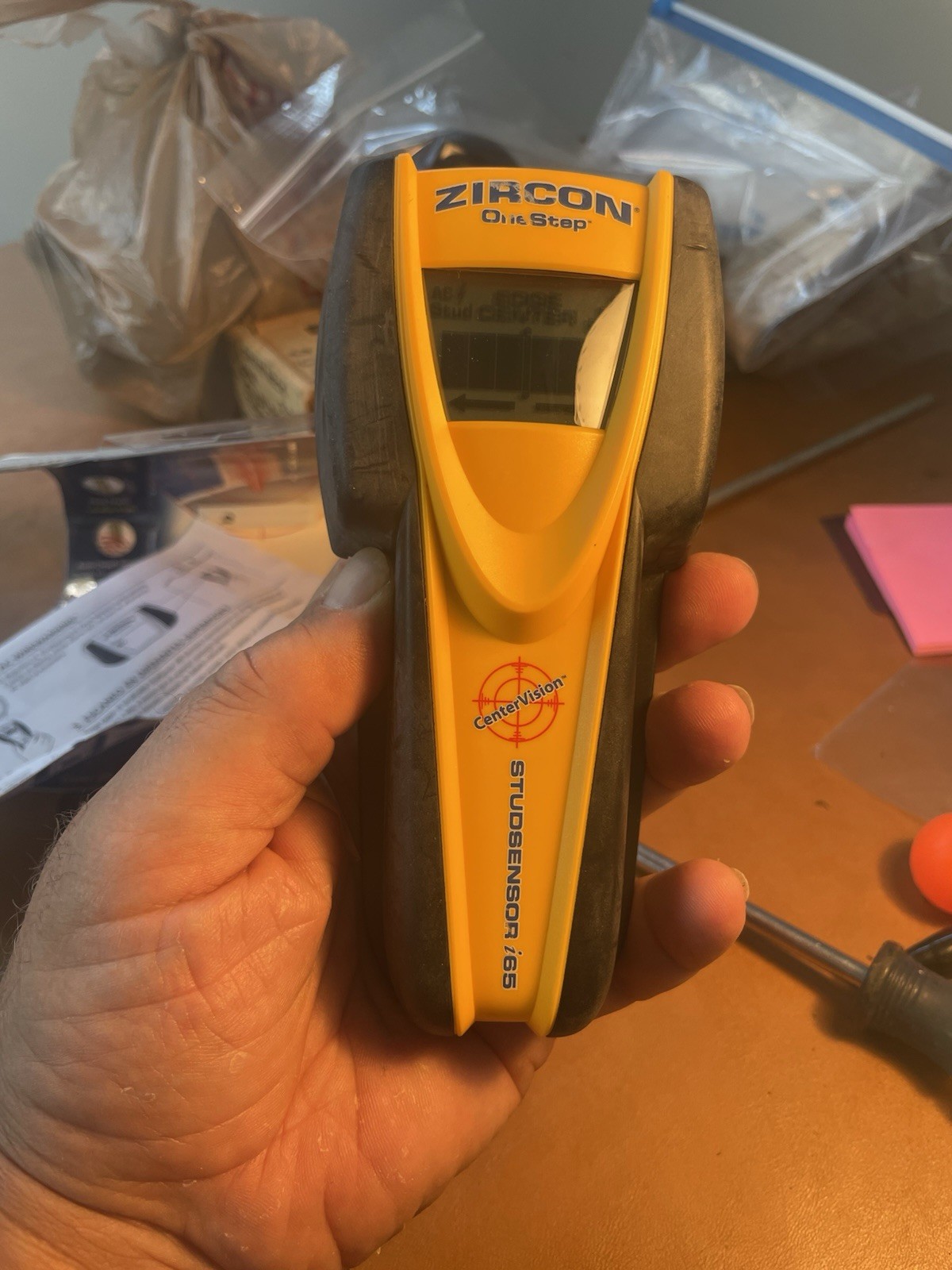 Zircon StudSensor i65 OneStep Center Finding Stud Finder, Tested & Works