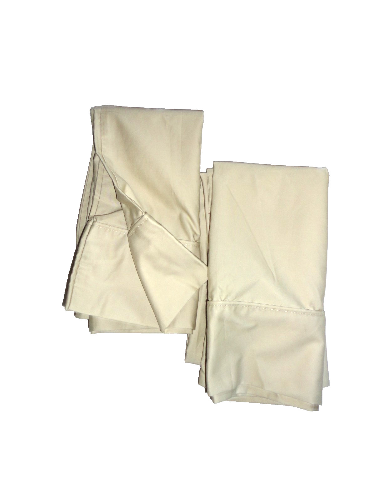 ROYAL TRADITION WRINKLE FREE light SAND (PAIR) KING PILLOWCASES 20 X 40 NEW
