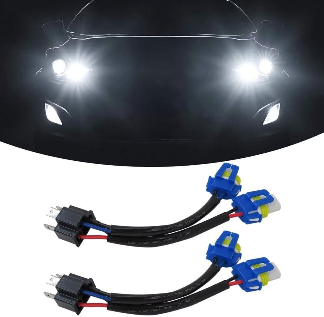 2Pack Conversion Wire Harness H4 HB2 to 9005 9006 HB3 HB4 Headlight Adapter Kit
