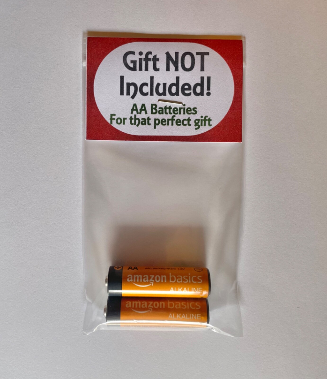 Gift NOT Included!  2 AA Batteries, Gag Gift, Secret Santa, Novelity Gift