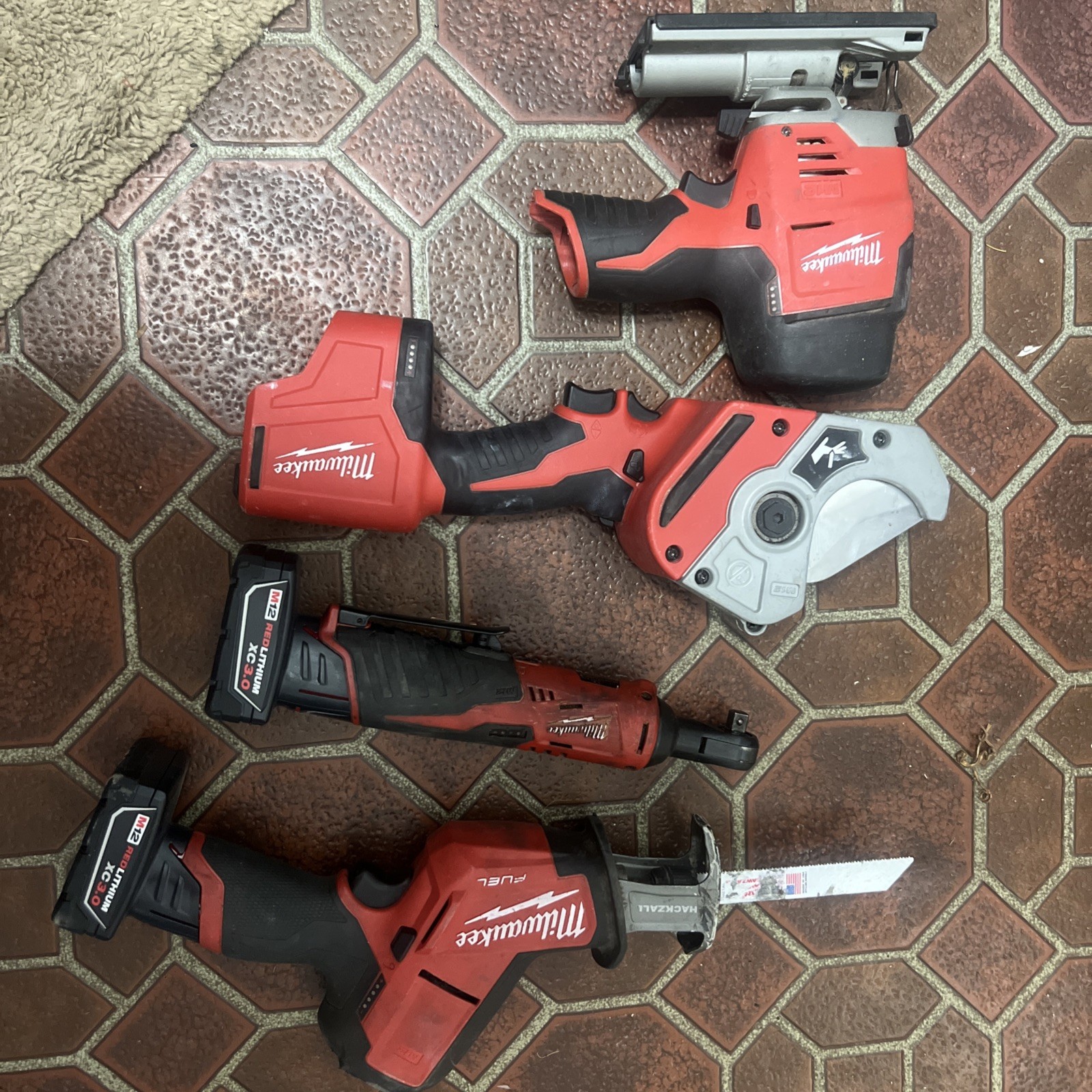 Milwaukee M12 Tool Lot with Batteries and Charger