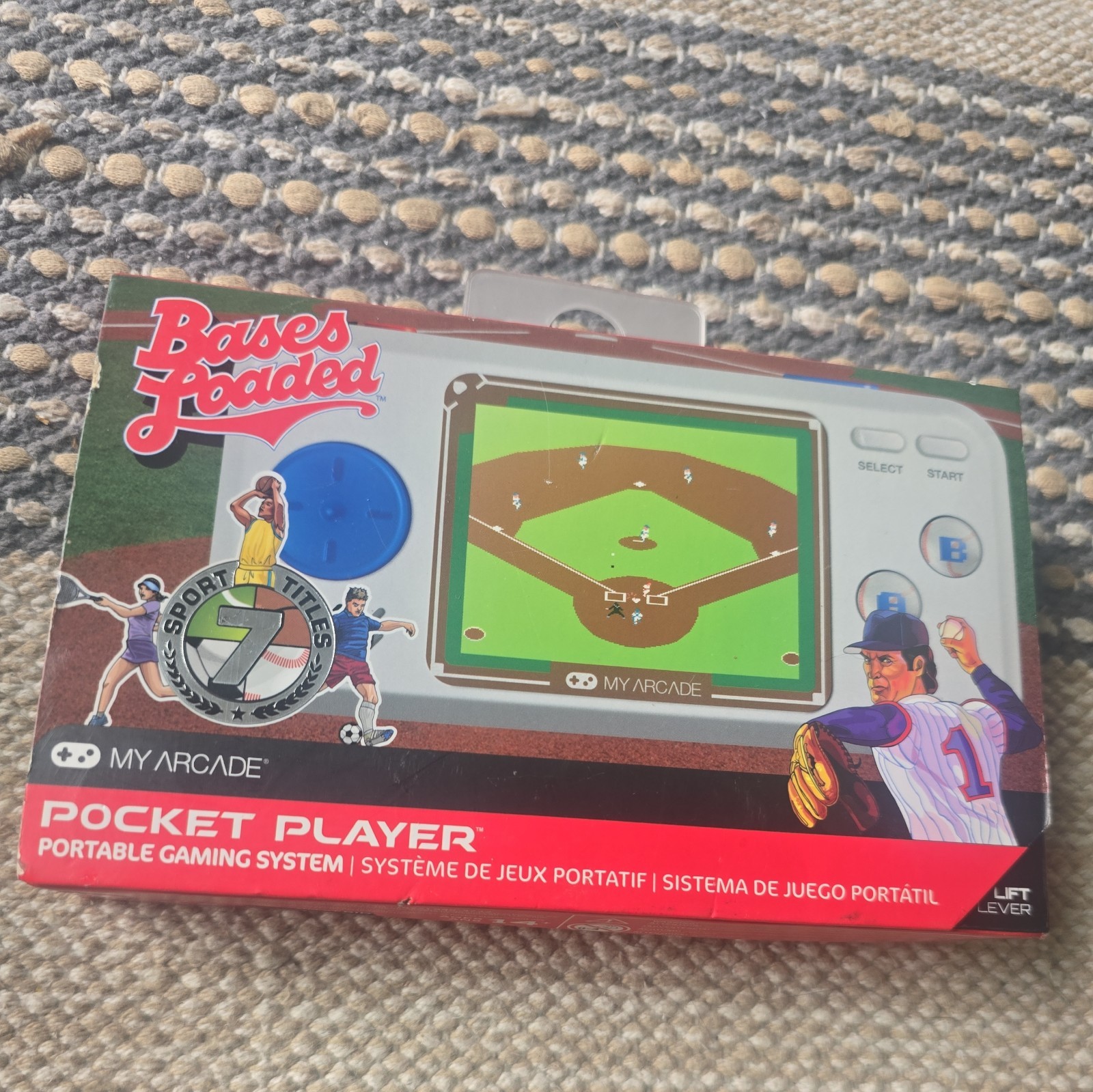 My Arcade Bases Loaded Pocket Player Handheld 7 Sports Games New Sealed