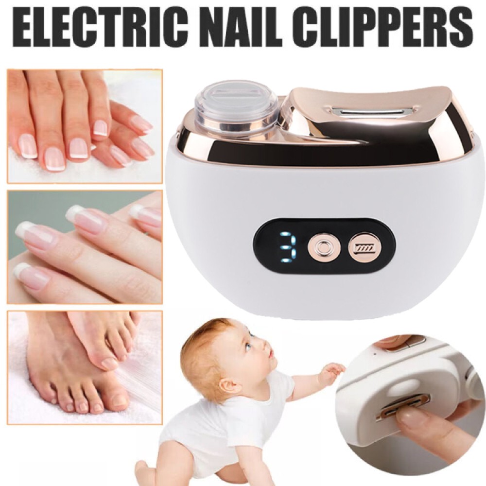 Safety Electric Nail Clipper Automatic Thick Nails Trimmer Professional Tool US