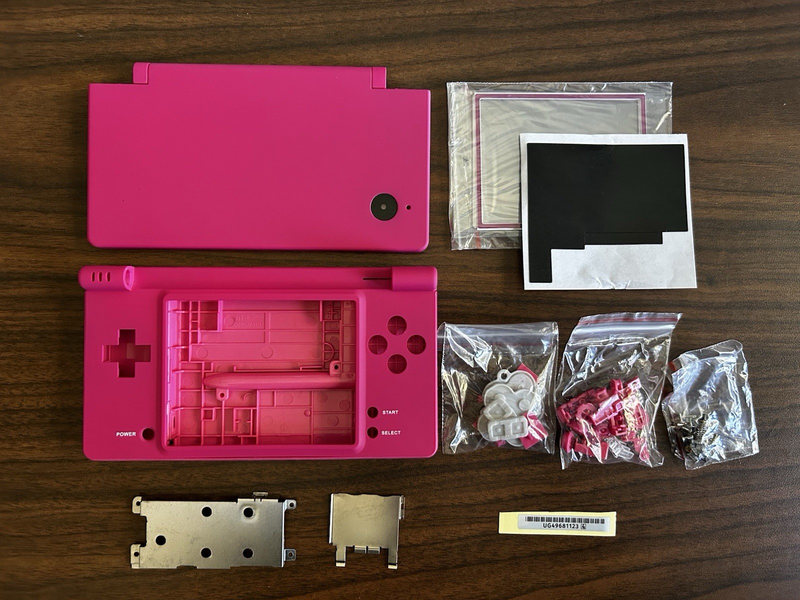 Housing Shell for Nintendo DSi System Shell Screen lens Replacement pink