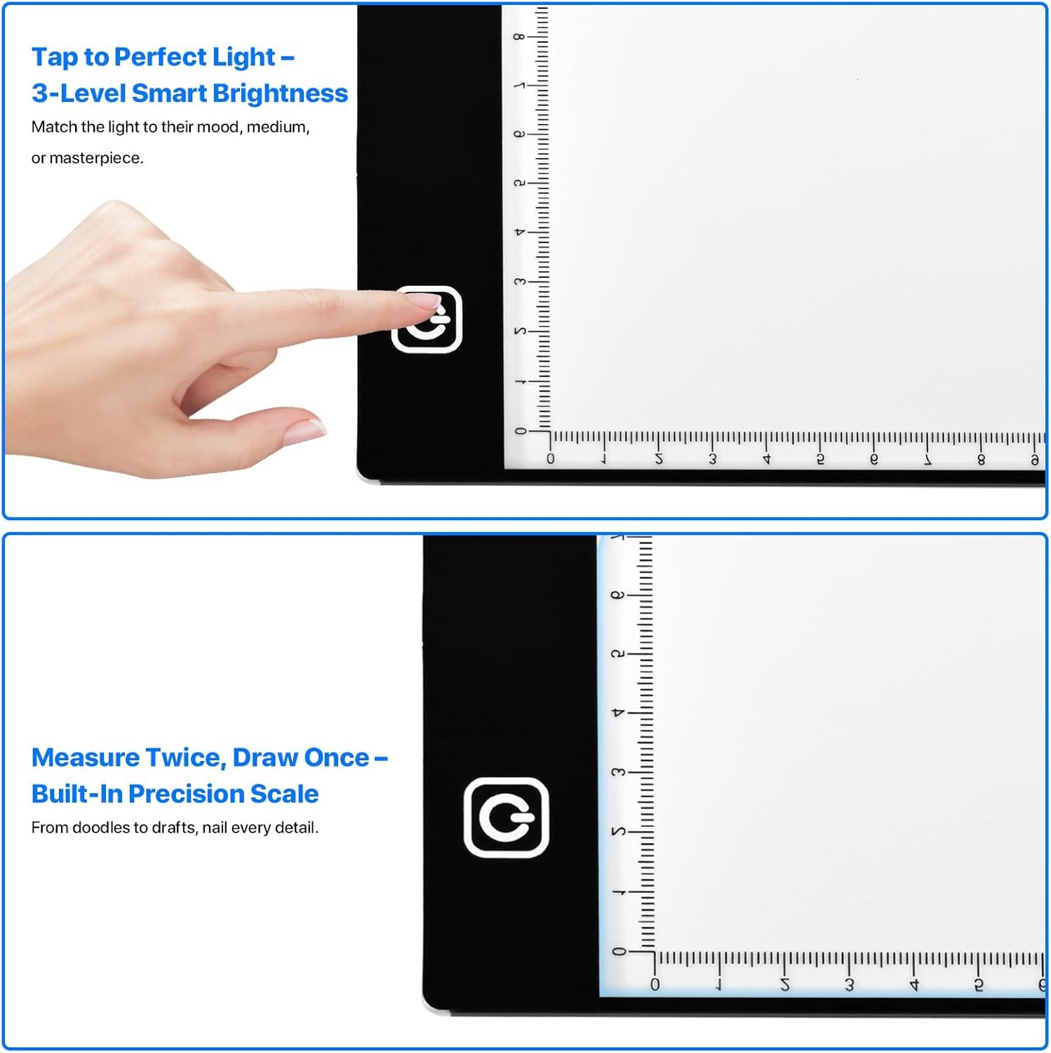 A4 LED Light Box for Tracing and Drawing - Ultra Thin Adjustable