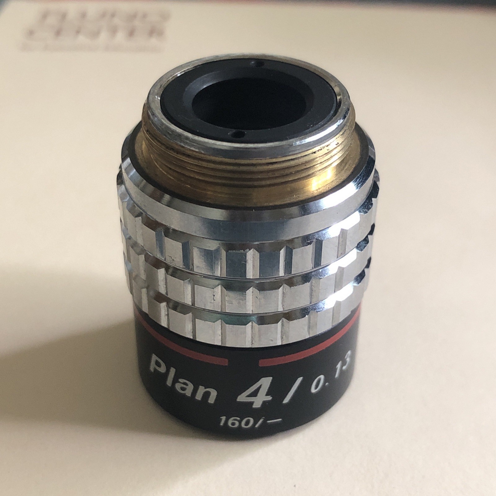 Nikon Microscope CFN Objective Plan 4X 0.13 160/- RMS Threads - Nice!