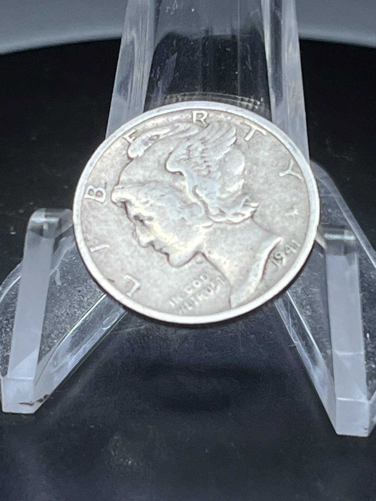 1941 D Mercury Dime - Circulated Fine - 90% Silver As Shown # RS82