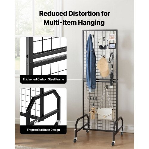 Grid Wall Panel 19 x 5.4 ft Wire Grid Panels Display Rack Movable Art