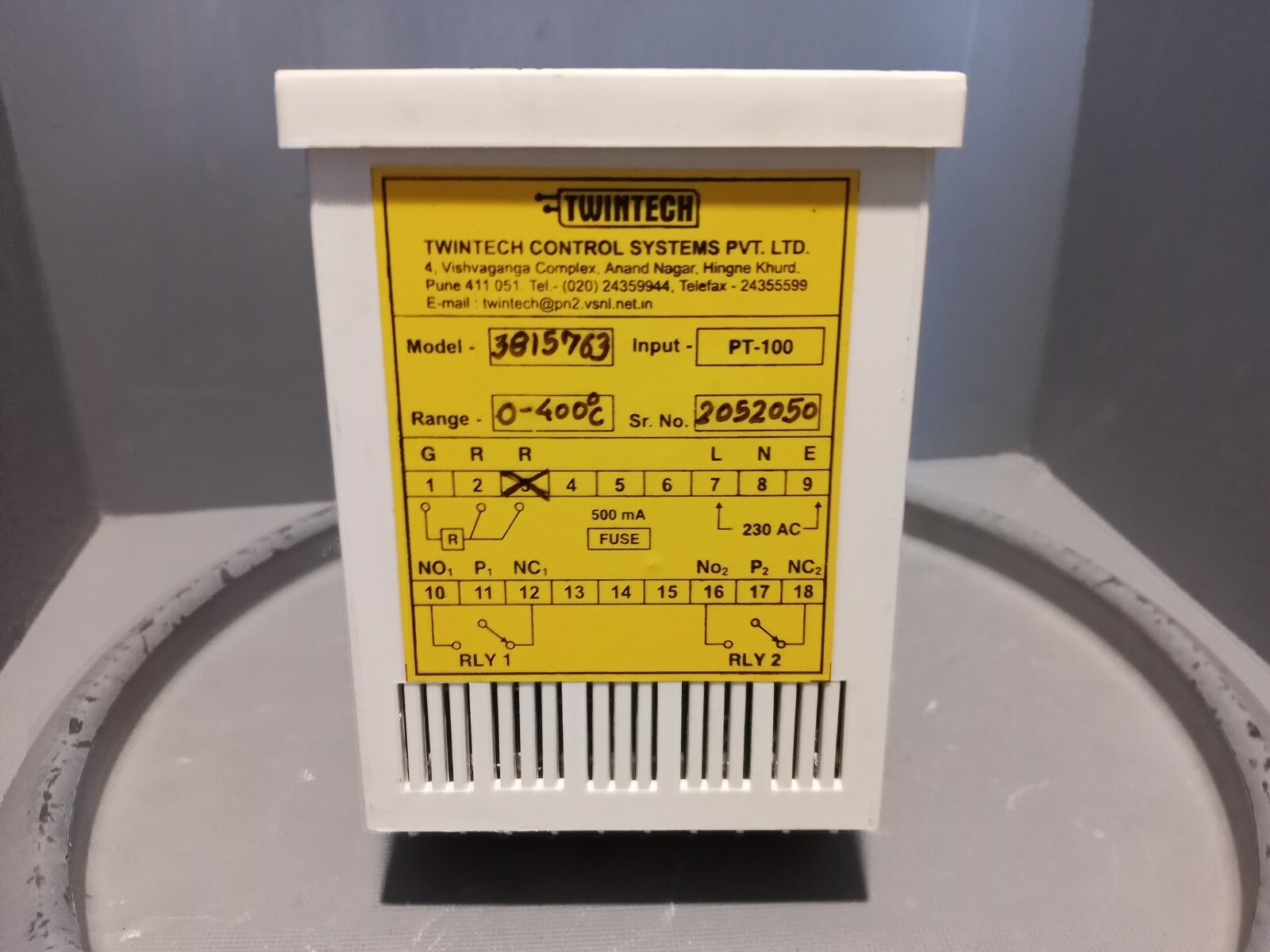 Cummins, TwinTech Control Systems PVT.LTD., 0-400C, 3815763