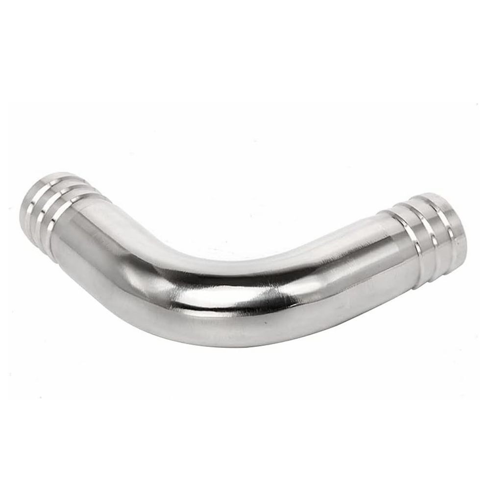 Stainless Steel Sanitary 90 Degree Elbow Fitting 1.25" Barbed x 1.25" Barb C642