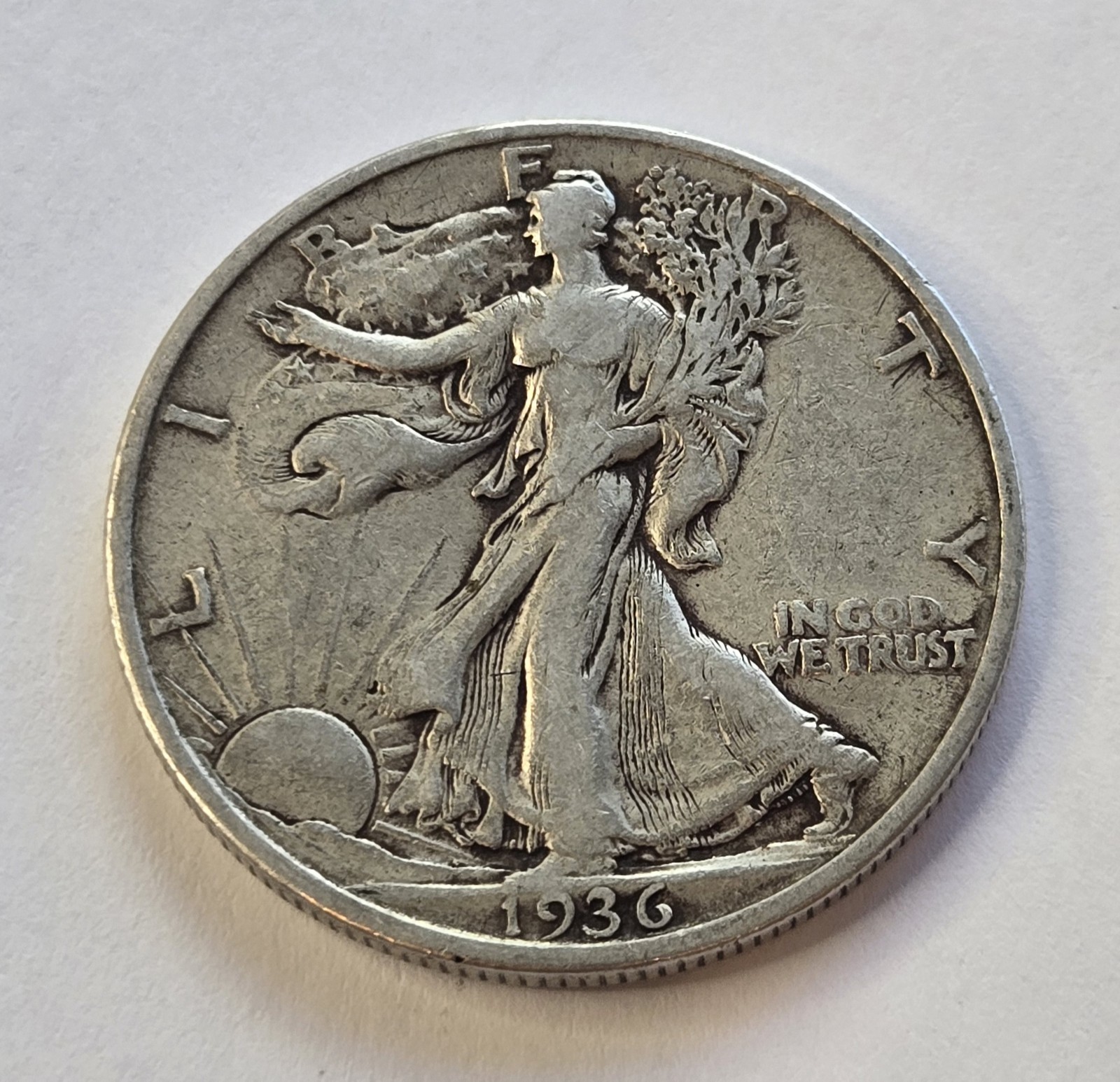 1936 Walking Liberty Silver Half Dollar 50c - "Nice Coin" -