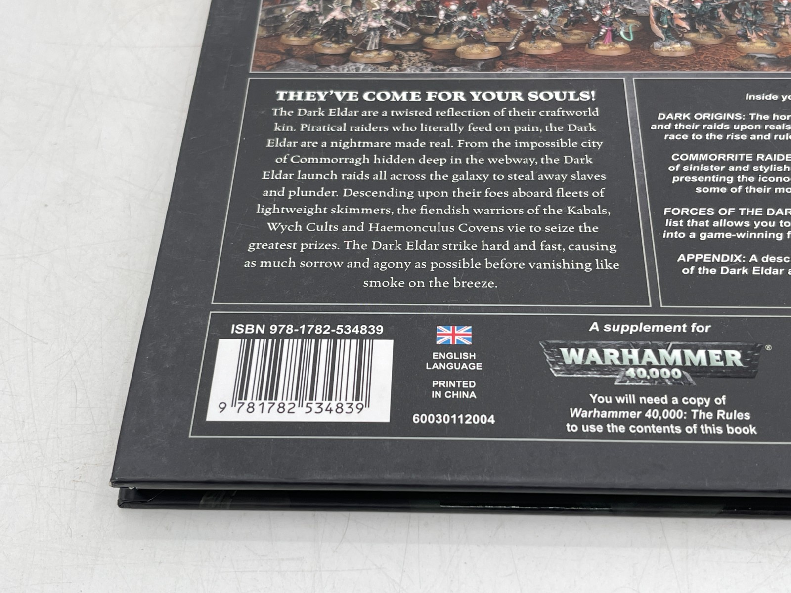 Warhammer 40K Dark Eldar Codex 2014 Hardcover