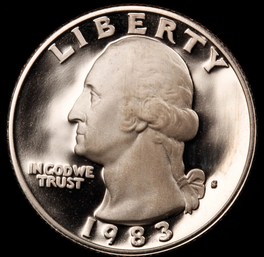 1983-S Washington Quarter-Choice Gem Proof Ultra Deep Cameo