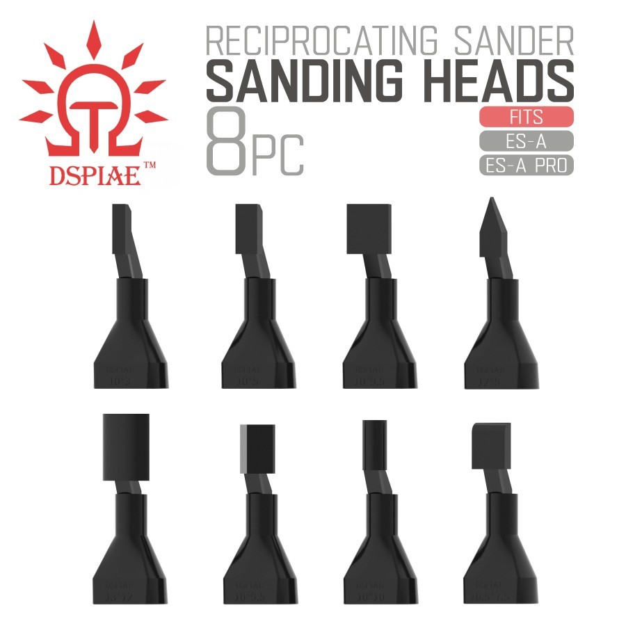 DSPIAE: Sanding Heads - 8pcs - Fits Reciprocating Sander ES-A | ES-A PRO