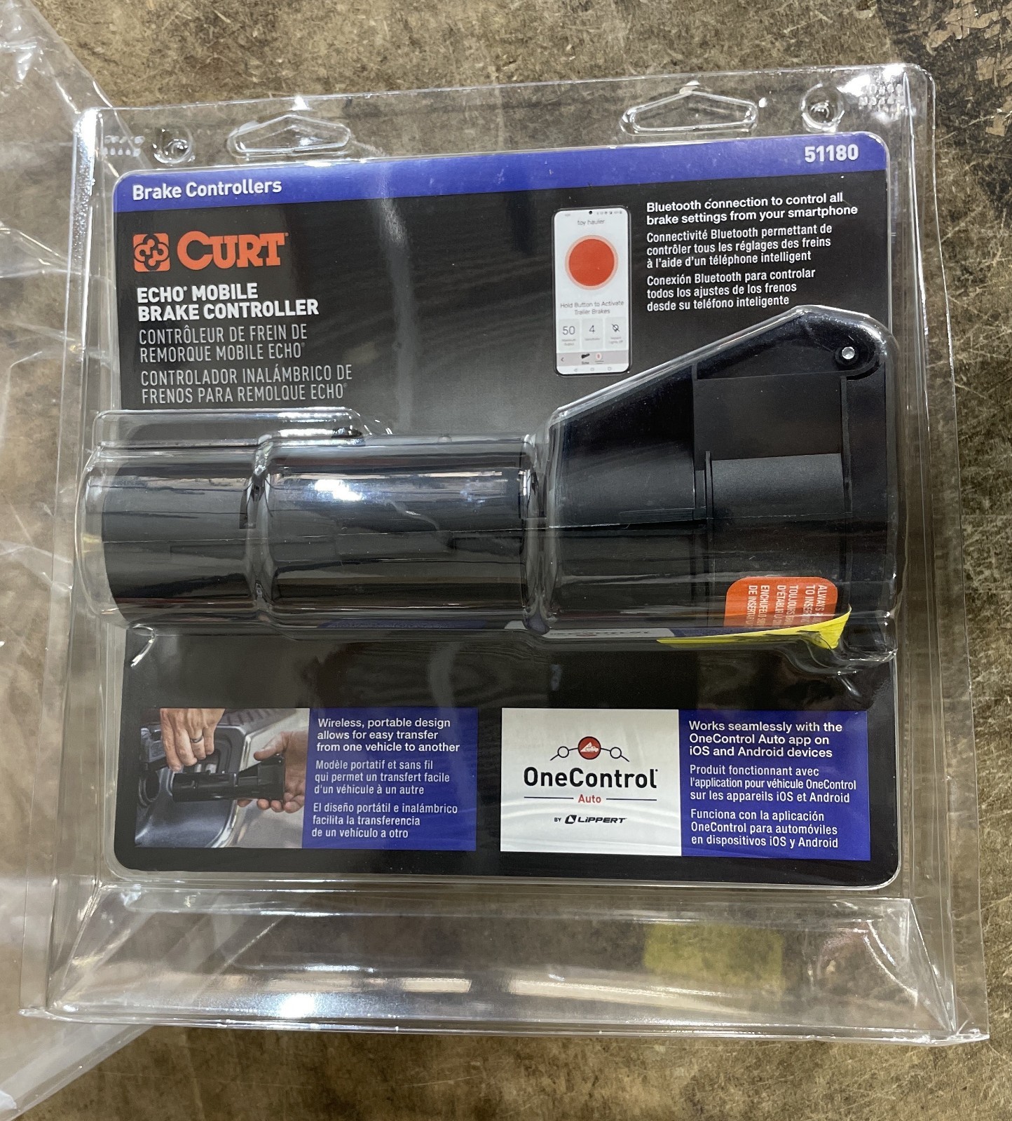 Curt 51180 Echo Mobile Bluetooth Trailer Brake Controller 7-Way