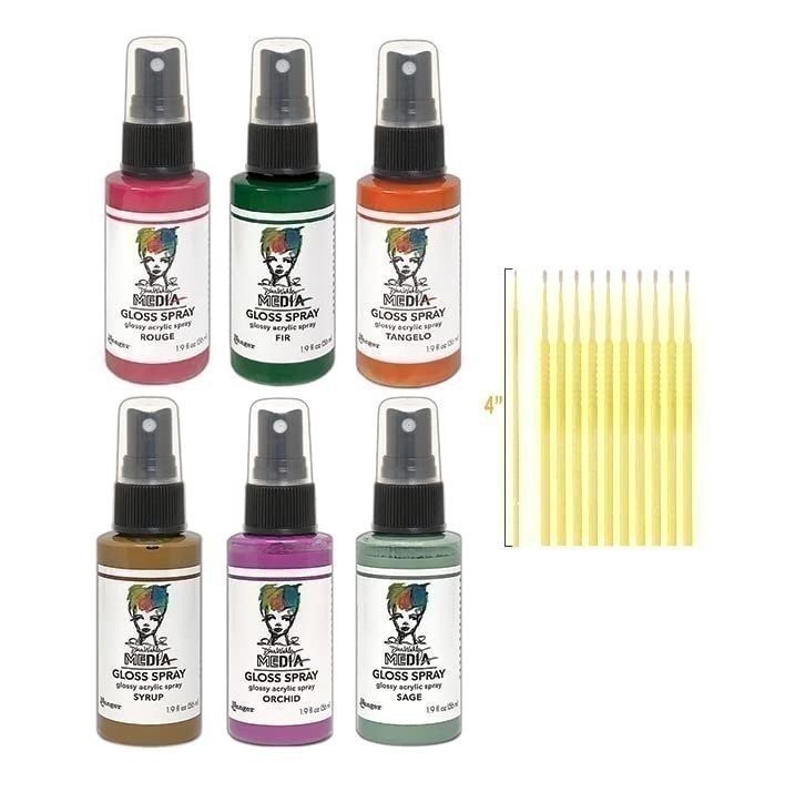 PTP Flash Deals NEW Ranger Dina Wakley Media Gloss Spray Bundle Blending Sticks
