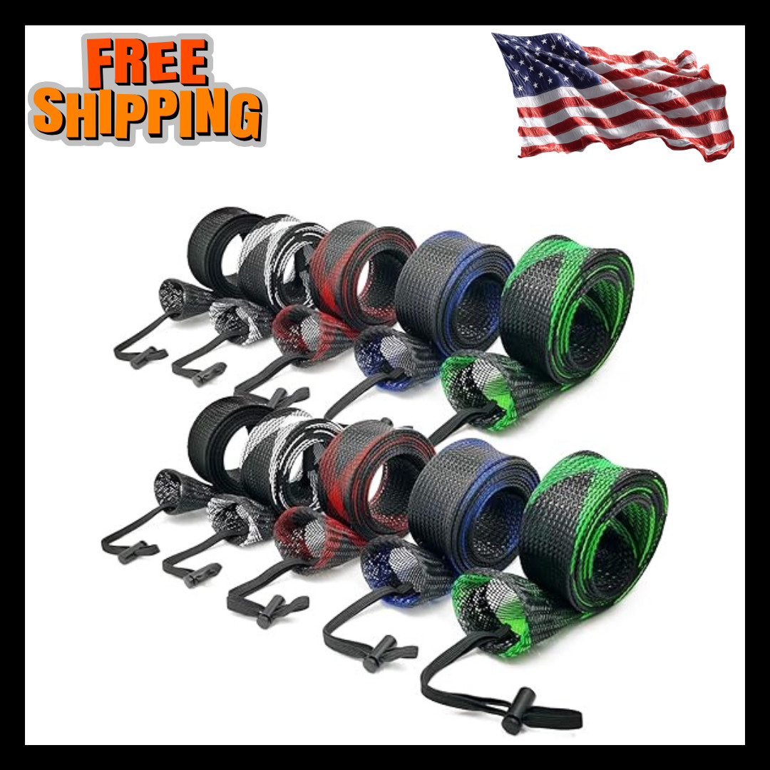 10 Pcs Rod Sock Fishing Rod Sleeve Cover Protector for Casting Rod Sea Fishing