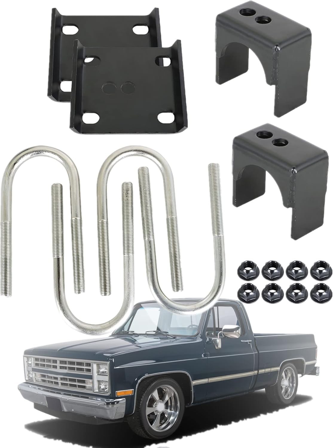 Rear Axle Flip Kit 5 Inch Drop Replacement for 1973-1987 C1500 C10 C15 Pickup 1/