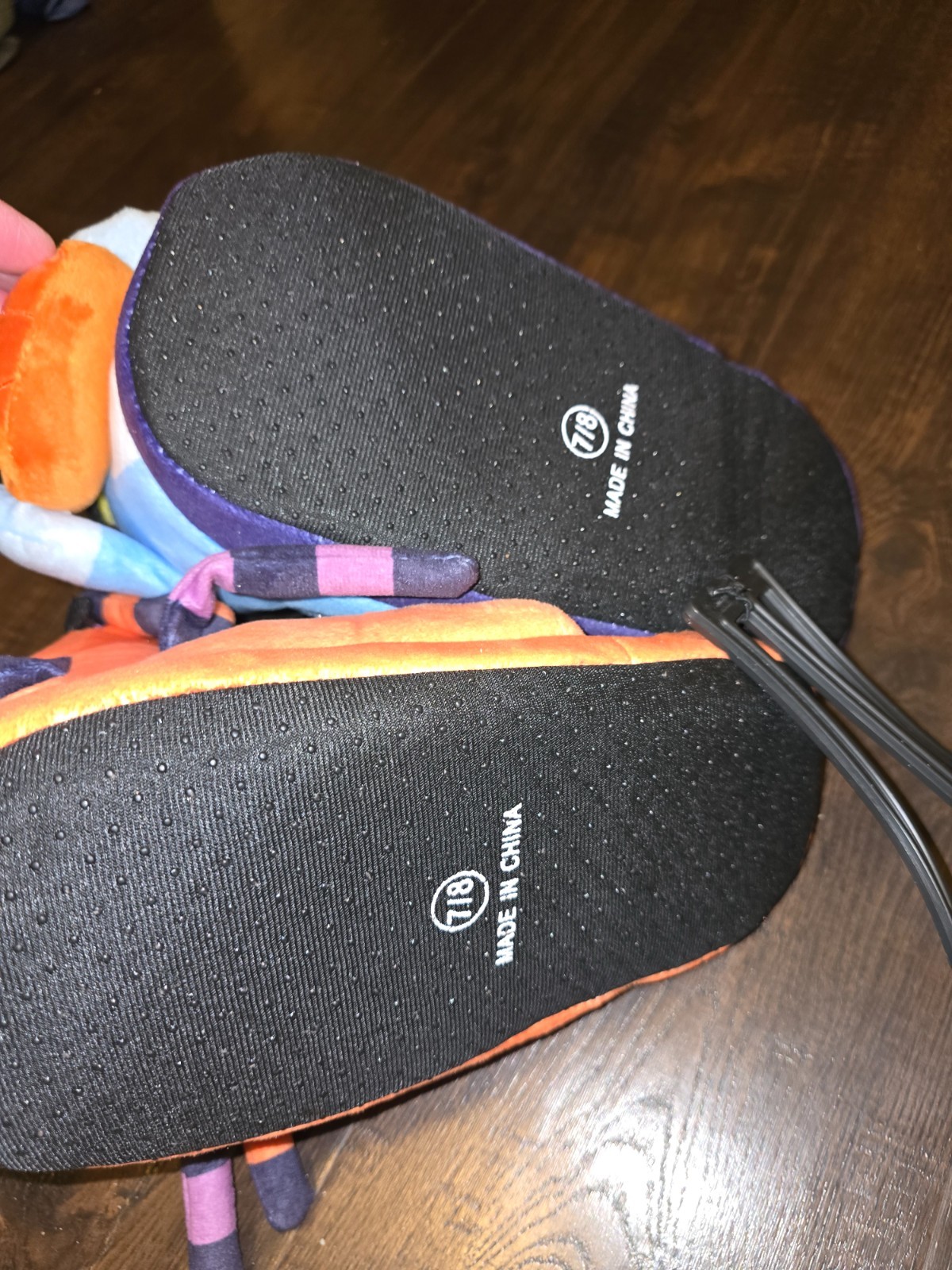 Bluey & Bingo Halloween Adult Slippers 7-8 Pumpkin Edition New NWT