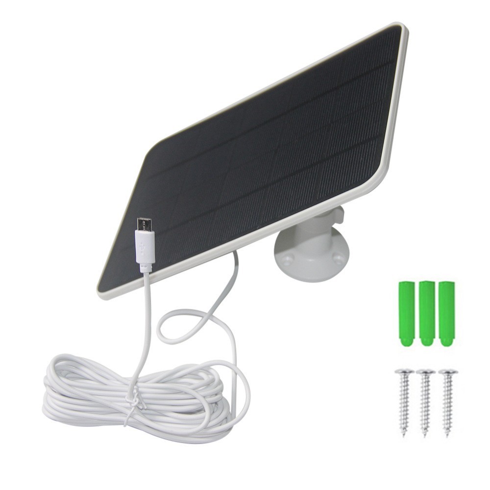 6W Solar Charging Panel for Wireless Doorbells and Battery Powered Cameras