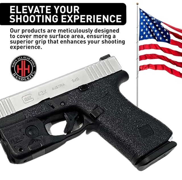 HANDLEITGRIPS TEXTURED RUBBER CUSTOM TACTICAL GUN GRIP TAPE for Glock 43X