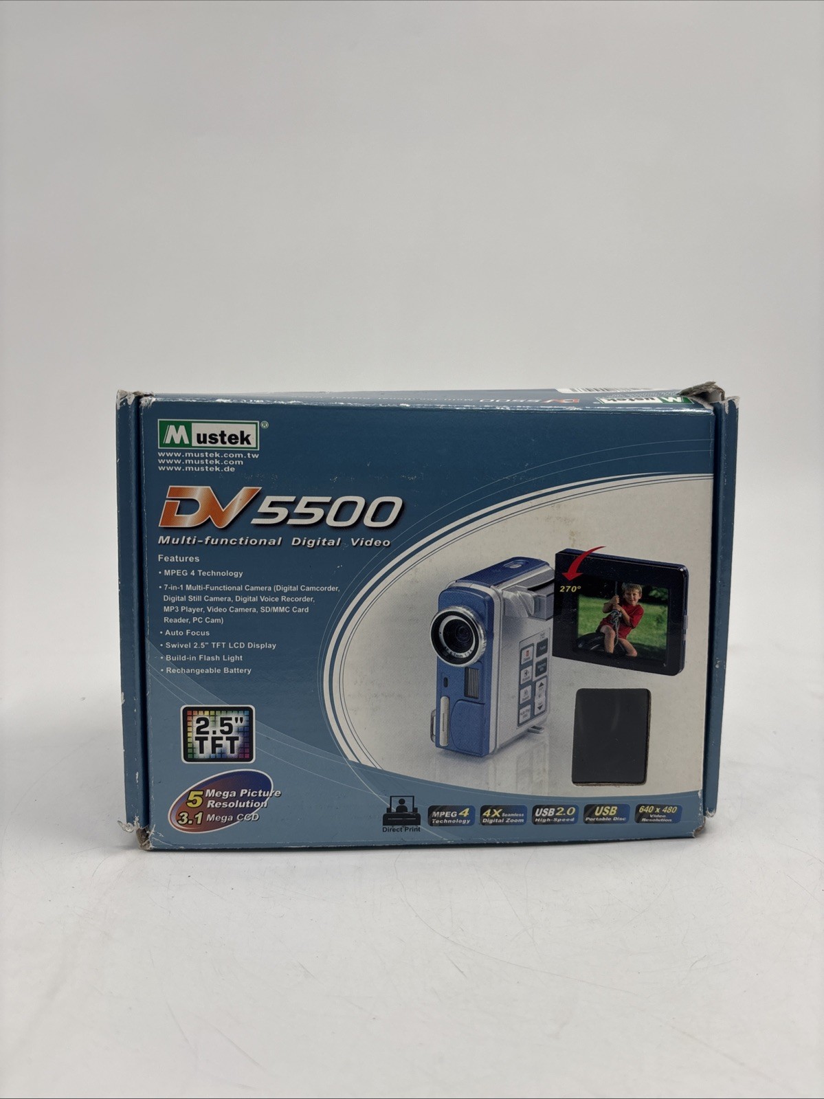 MUSTEK  DV5500  DIGITAL VIDEO CAMERA Handheld In Box Parts And Repair