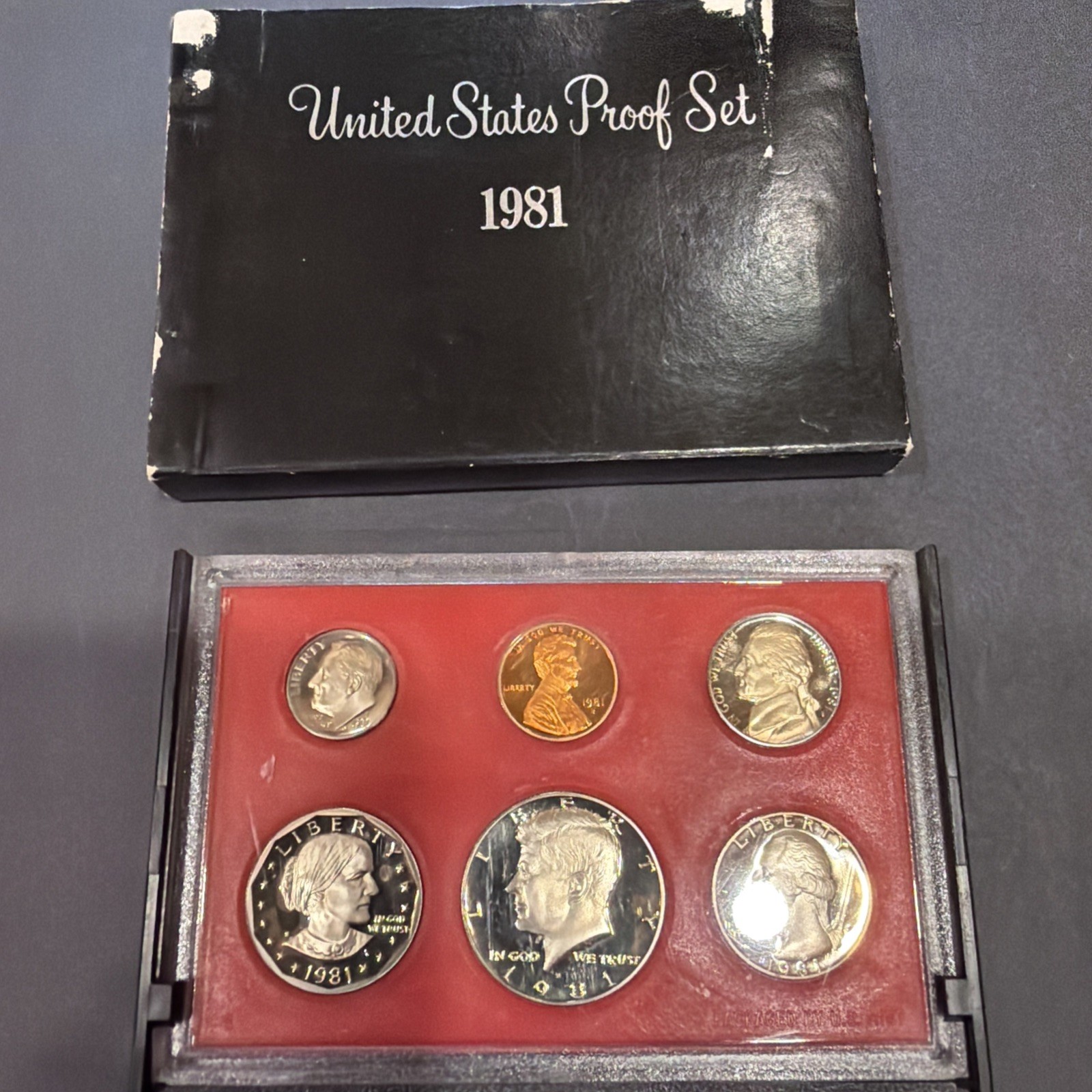 1981 Clad Proof Set Type 1 U.S. Mint Government Packaging OGP