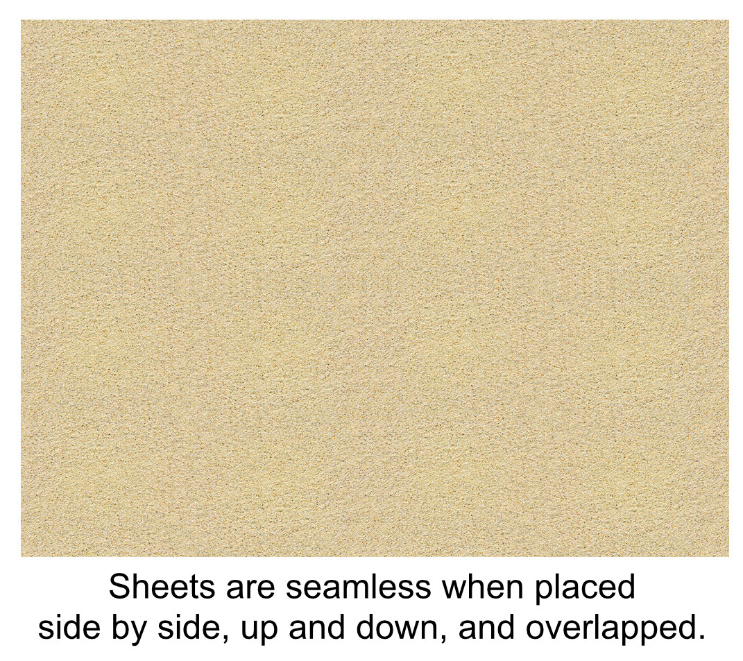 O Scale Sand Model Train Scenery Sheets –5 Seamless 8.5x11 Tan