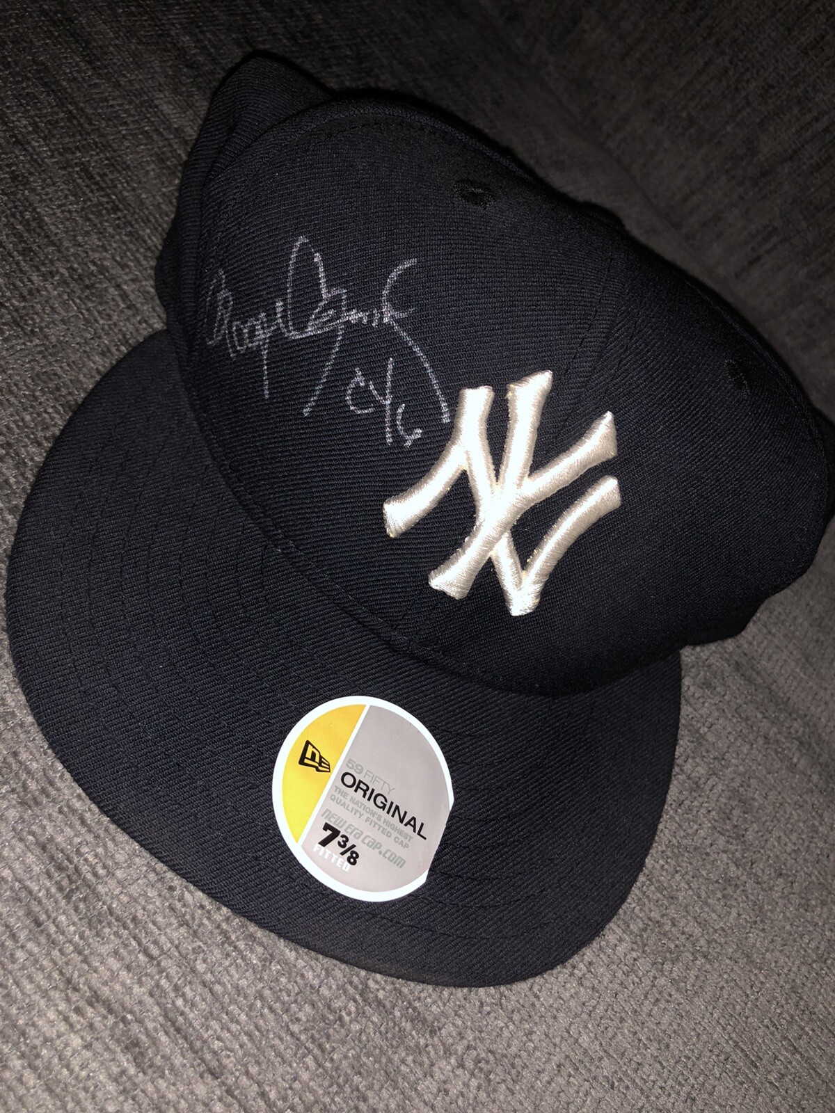 Roger Clemens Autographed NY Yankees Fitted Baseball Cap! COA!