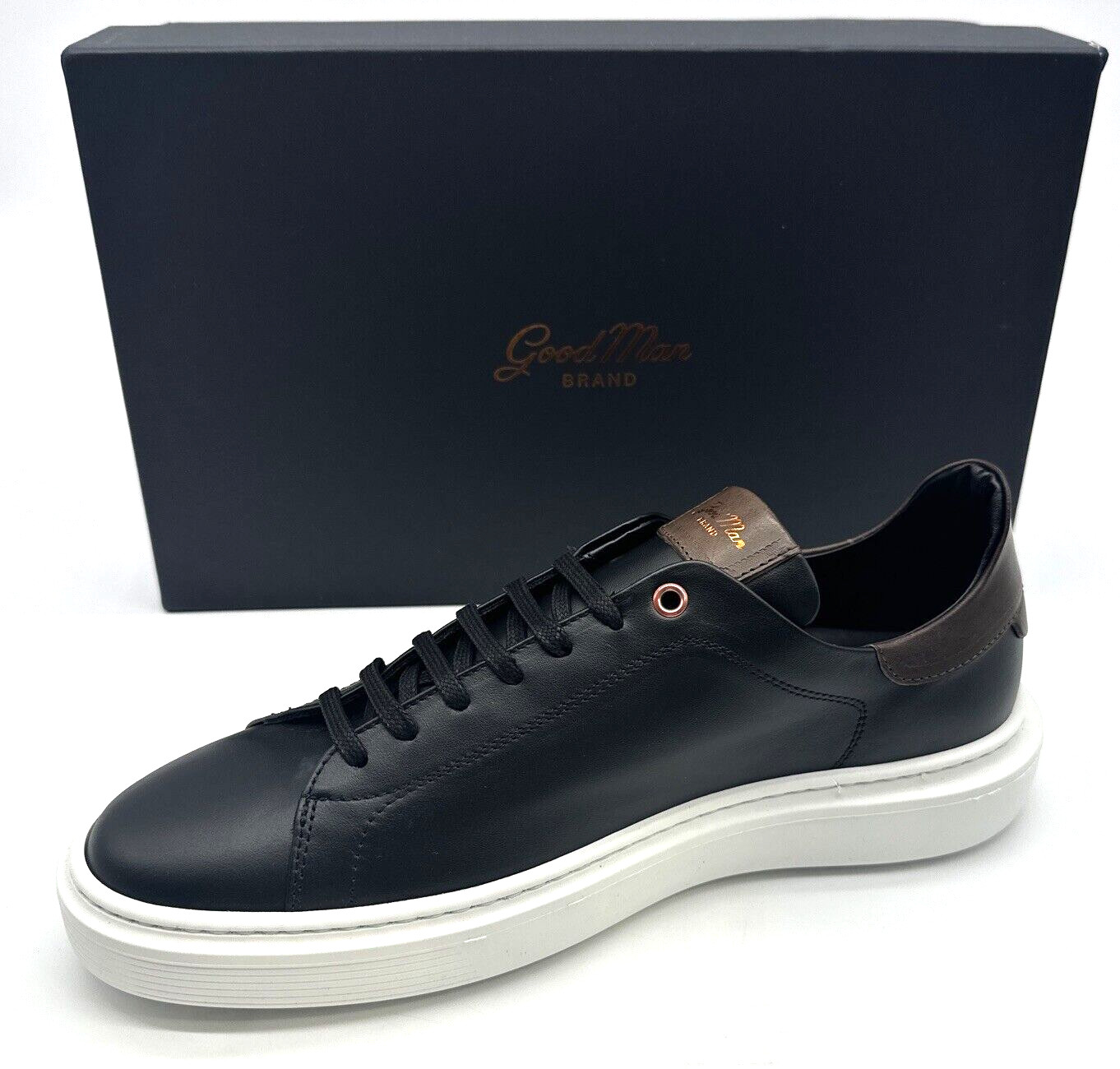 Good Man Brand Legend London Dark Vachetta Mens Italian Leather Shoes Size 11.5
