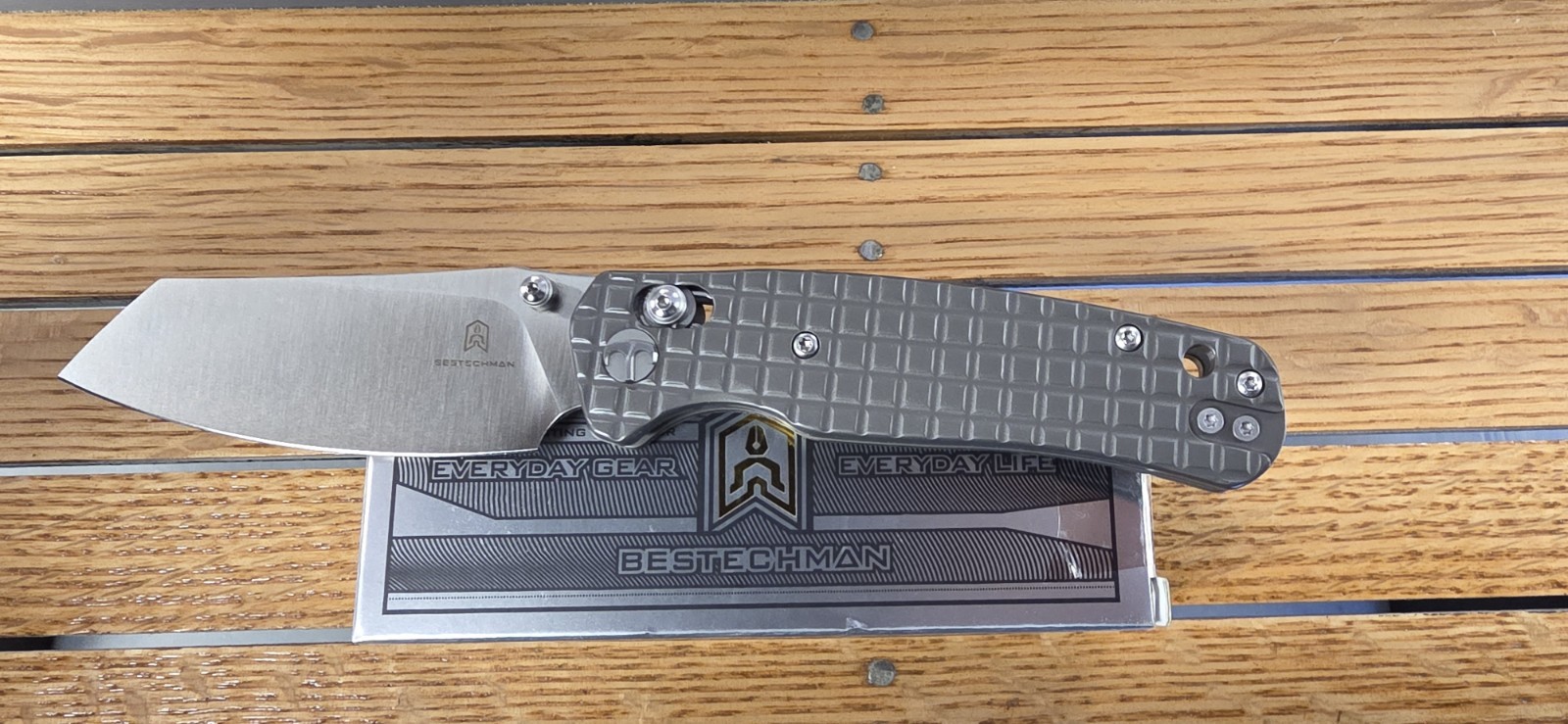 Bestech Knives Wing Folding Knife 3.13" 10Cr15CoMoV Steel Blade Stainless Handle
