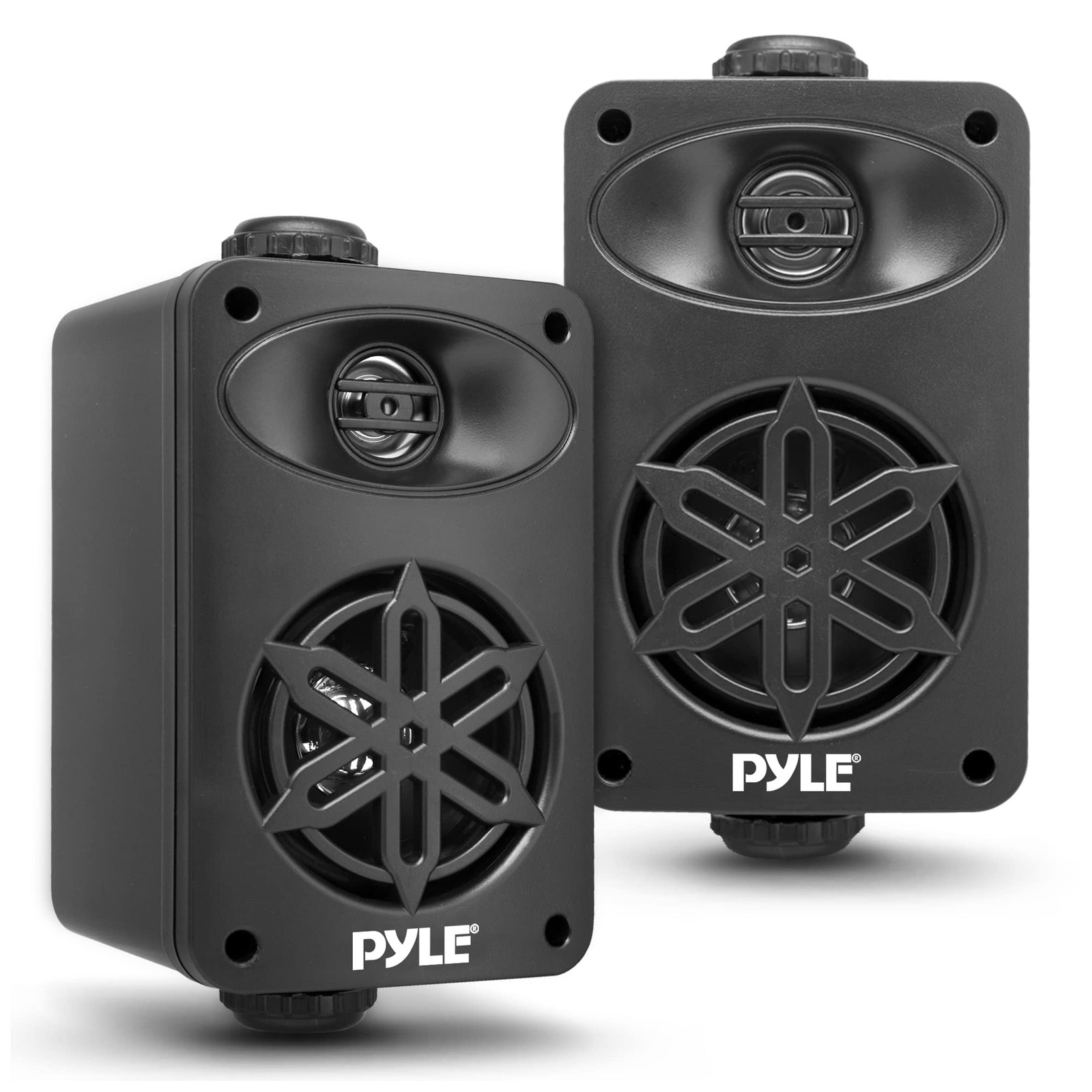 PyleUsa Indoor Outdoor Speakers Pair - 200 Watt Dual 3.5 Inches, black