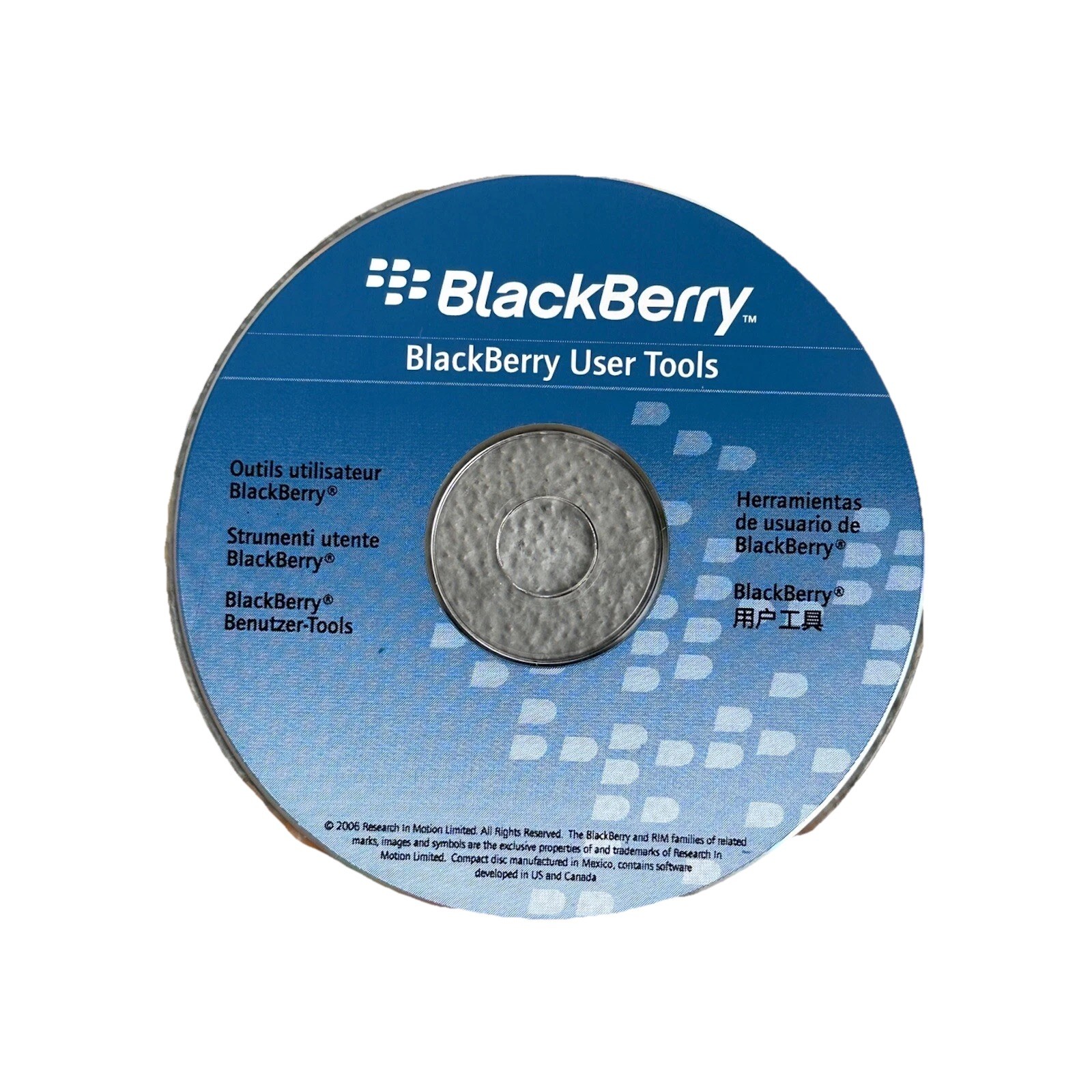 Blackberry User Tools CD Disc Software 2006 Very Good Condiion
