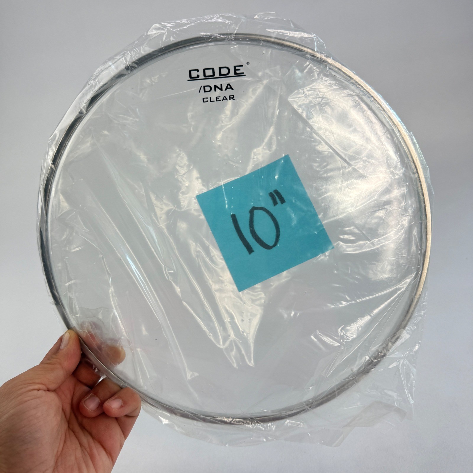 Code DNA Clear 10 Inch Drum Head Single Ply 10-mil PET Film Clear Finish