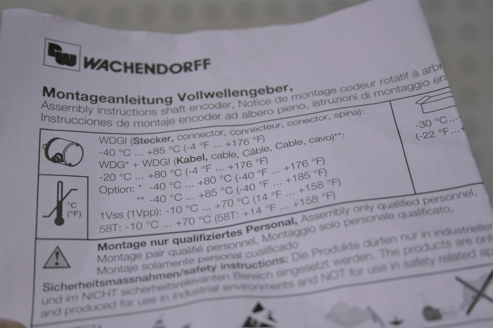 WACHENDORFF WDGI 58C-10-5000-AB-F05-SC5 Encoder