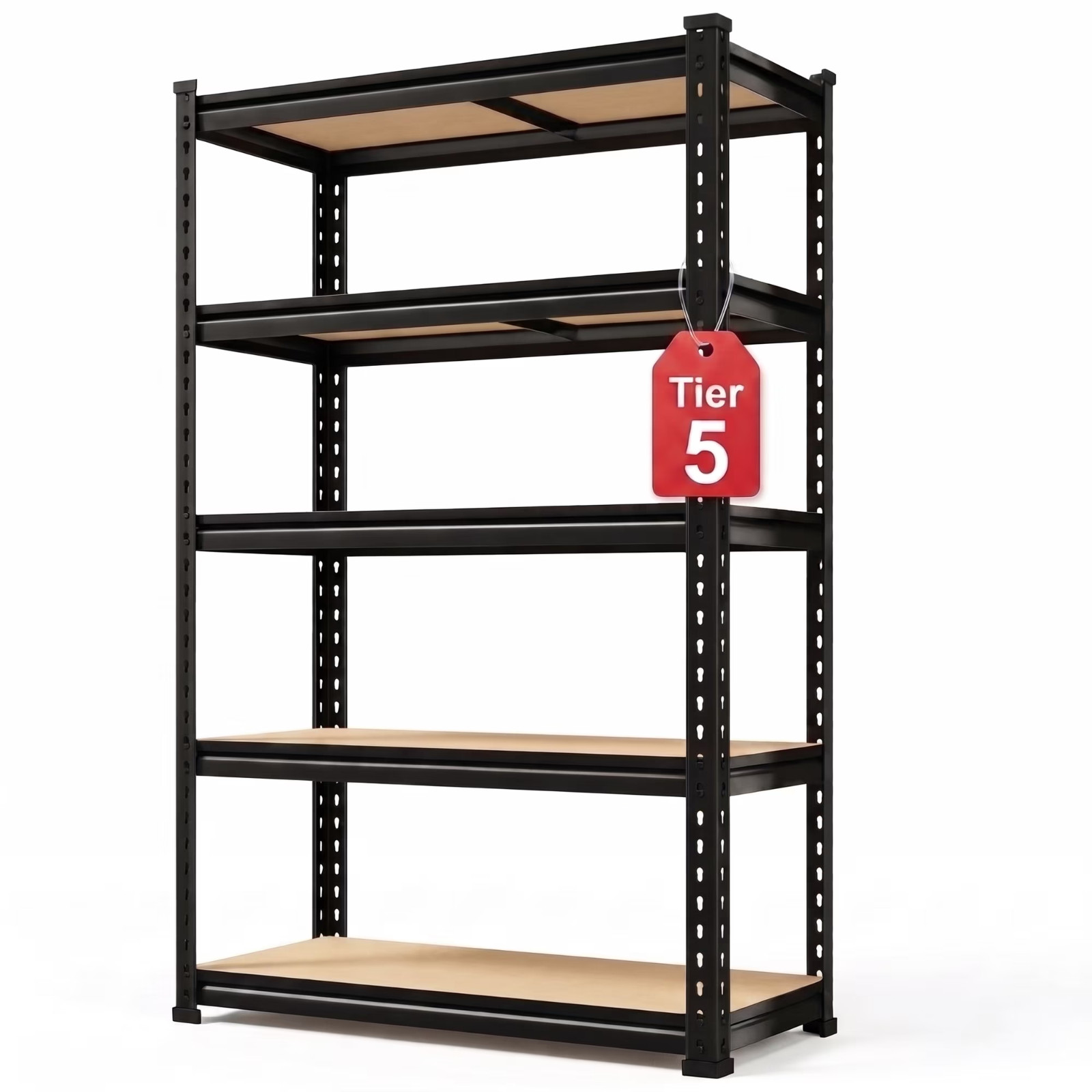 Garage Shelving Unit 5 Tier Adjustable Storage Shelves Metal Shelf Rack for Base