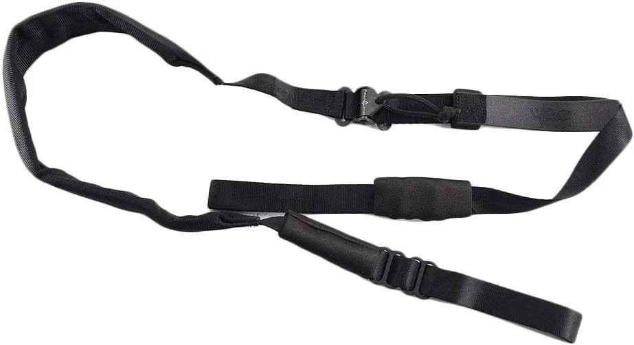 VTAC Quick Adjust Padded Two Point Gun Sling - Enhanced Stability Black Nylon