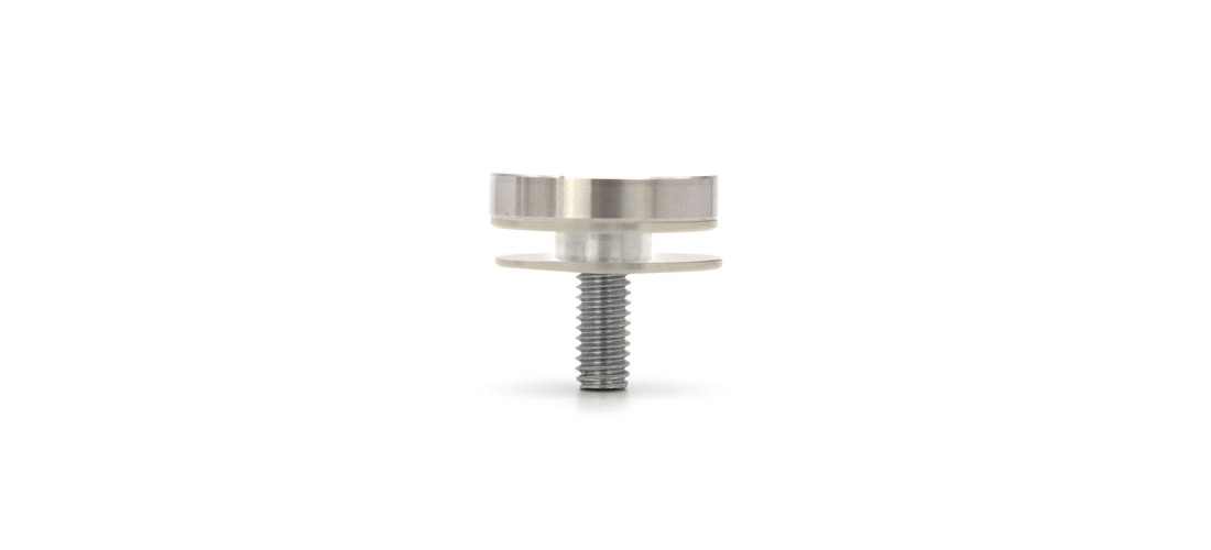 FHC SC2BS 2" Diameter x 1/4" Flat Standoff Cap - Brushed Stainless