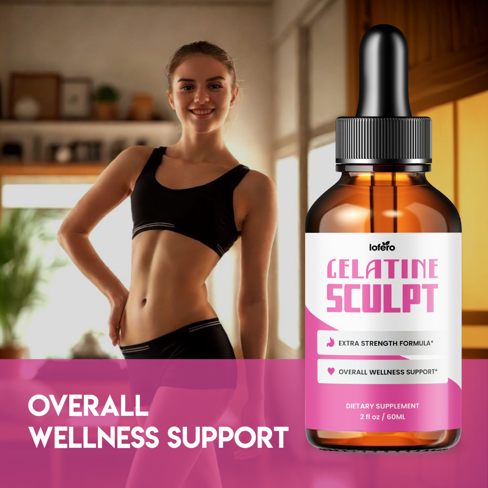 Gelatine Sculpt Drops, Natural Metabolism Support & Healthy Weight Loss (2oz)