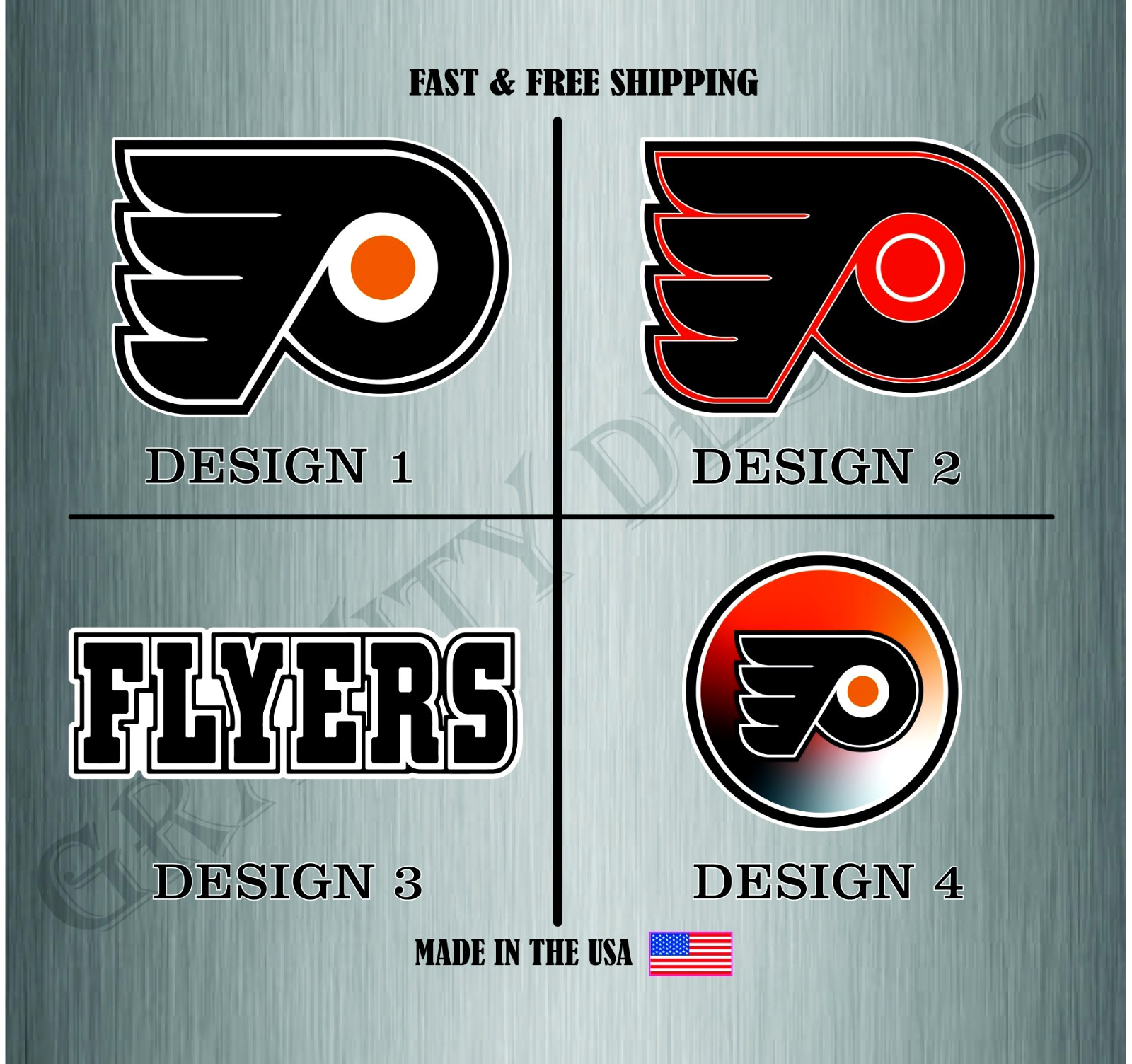 PHILADELPHIA FLYERS HOCKEY NHL LOGO VINYL STICKER DECAL CAR TRUCK WATER RESIST