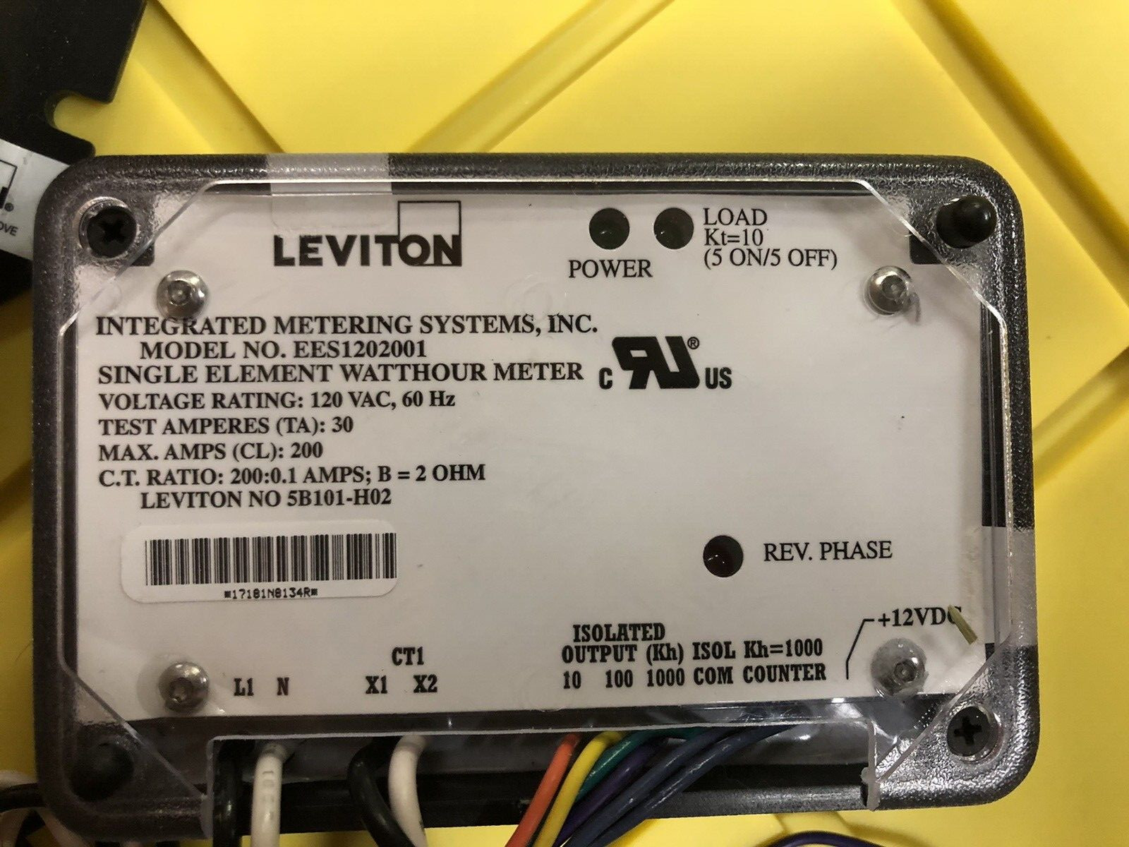 Leviton Single Phase Watt-Hour Meter (120V/200A)