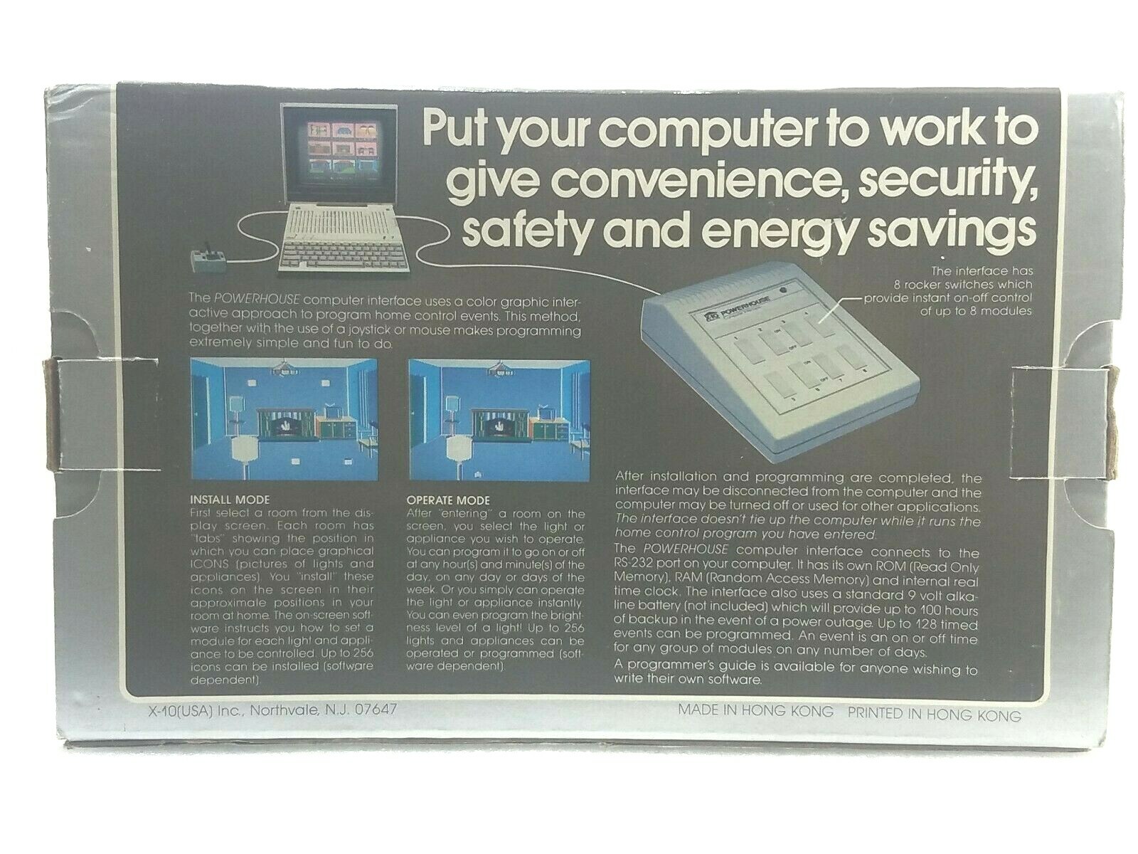 X-10 Powerhouse Computer Interface Model: CP290 ~RS-232 Compatible ~NIB