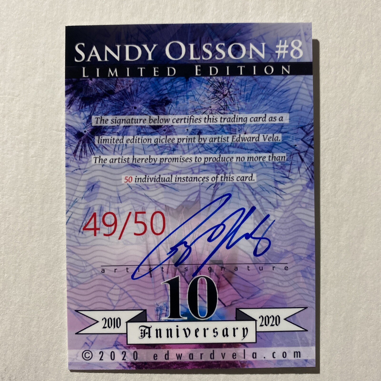 Olivia Newton-John as Sandy #8 Sketch Card Limited to 50 Prints. Edward Vela.